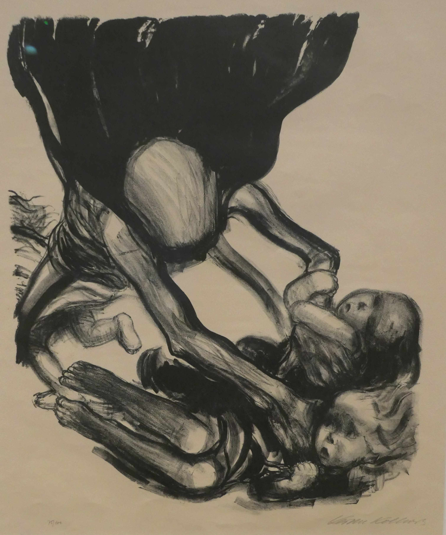 Käthe Kollwitz,  Tod greift in Kinderschar, Kreidelithografie, 1934, Käthe-Kollwitz-Museum, Berlin