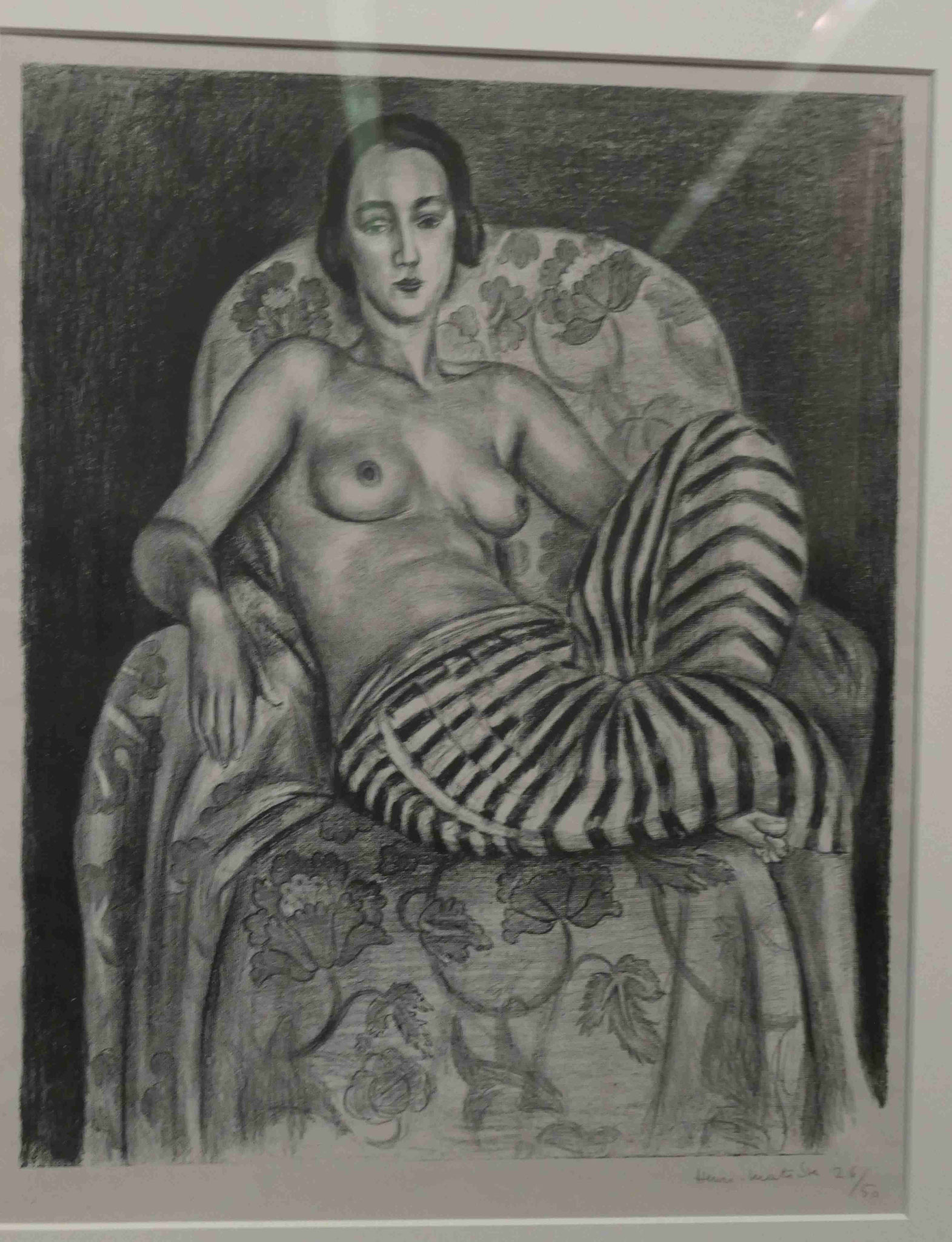Henri Matisse, Große Odaliske in gestreiften Pantalons, Lithografie, 1925,The Scharf Collection