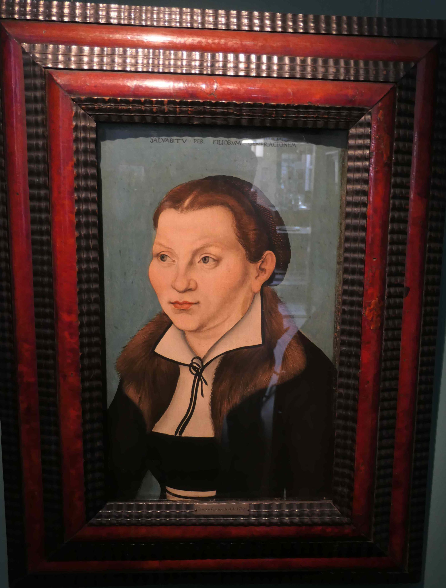 Lucas Cranach d. Ä., Bildnis Katharina von Bora, Tempera auf Buchenholz, 1529, Roselius Museum Bremen