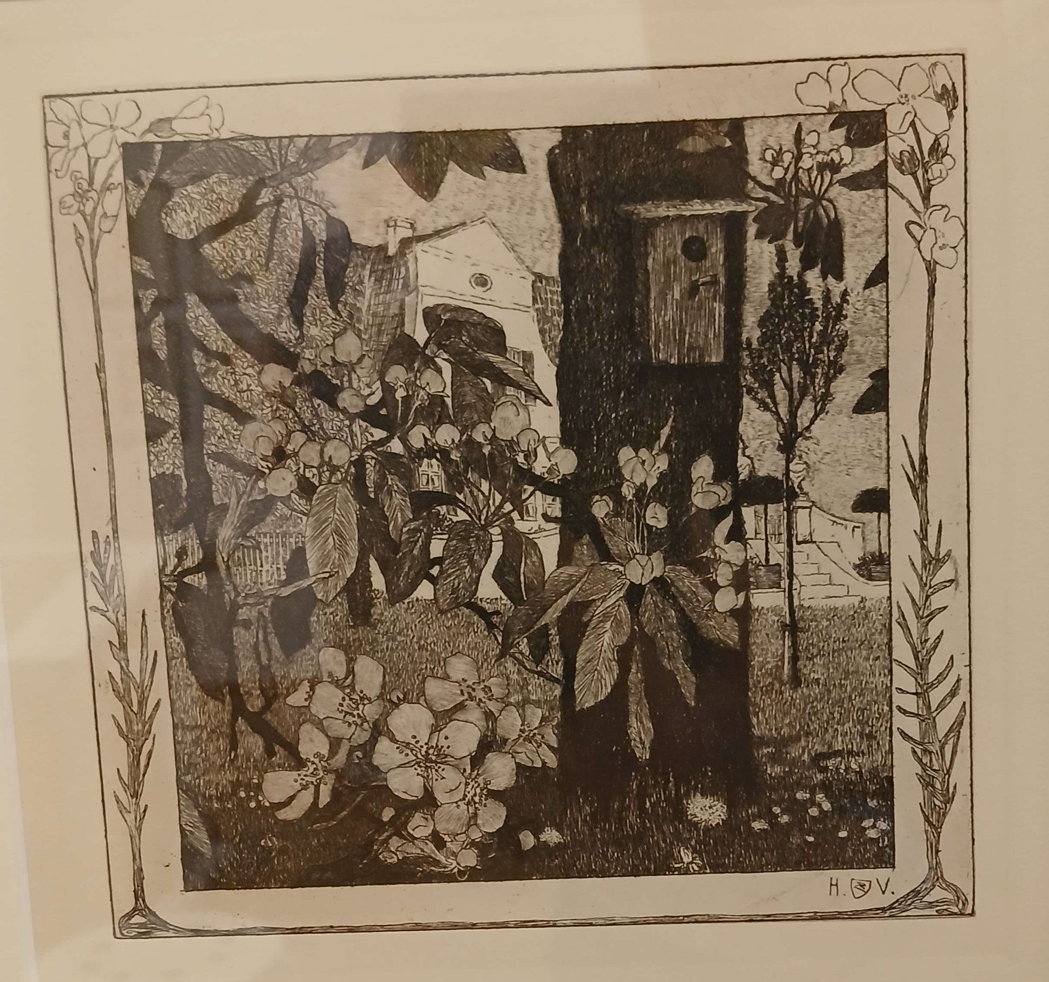 Heinrich Vogeler, Radierung, Sammlung im Barkenhoff, Worpswede