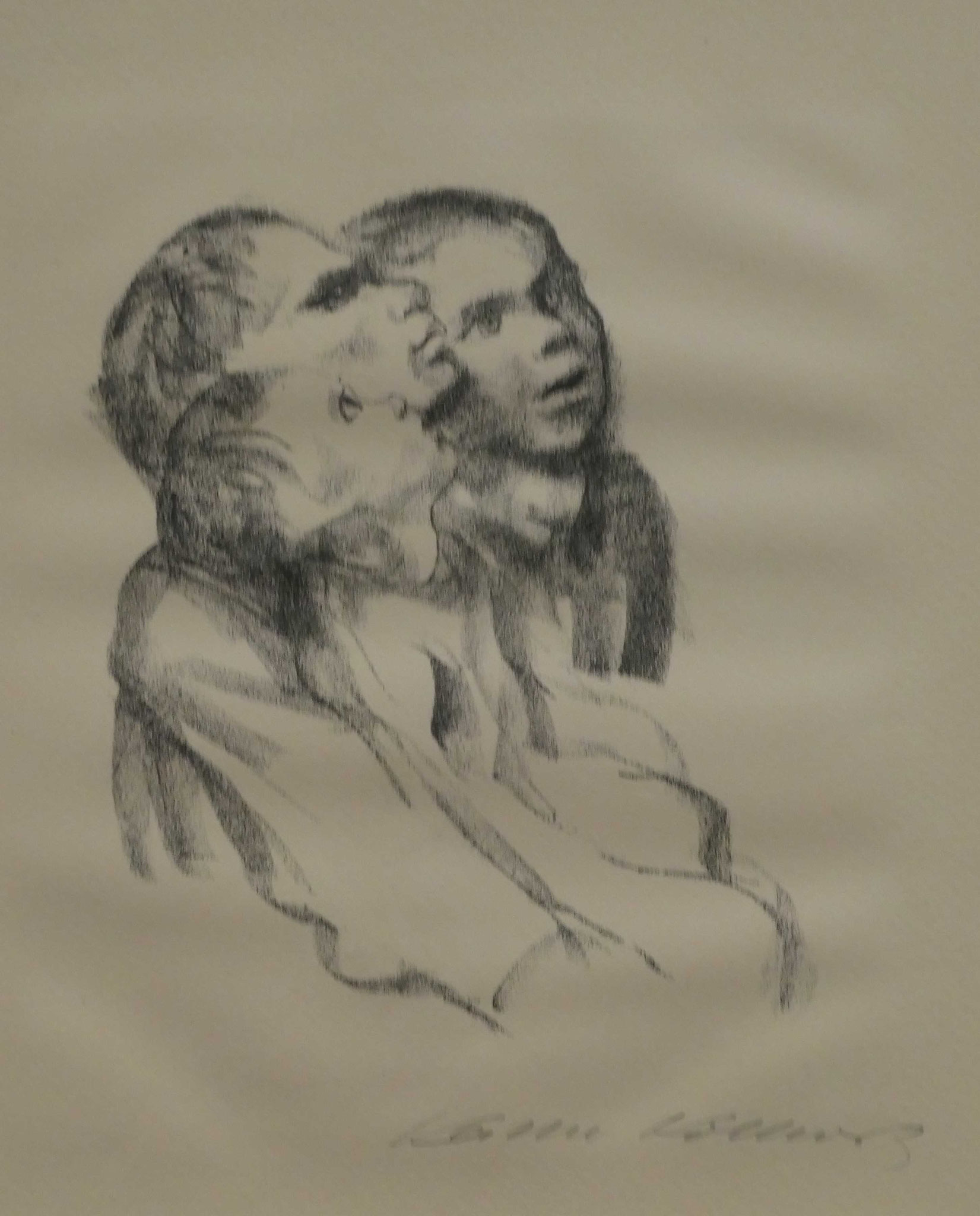 Käthe Kollwitz, Zuhörende, Kreidelithografie, 1927, Käthe-Kollwitz-Museum, Berlin