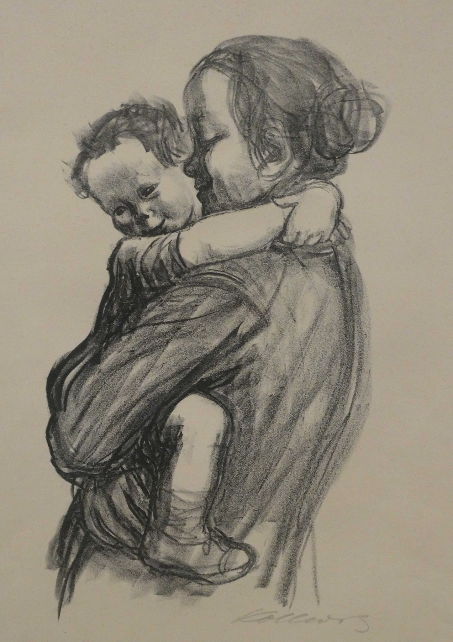 Käthe Kollwitz, Mutter mit Jungen, Kreidelithografie, 1933, Käthe-Kollwitz-Museum, Berlin