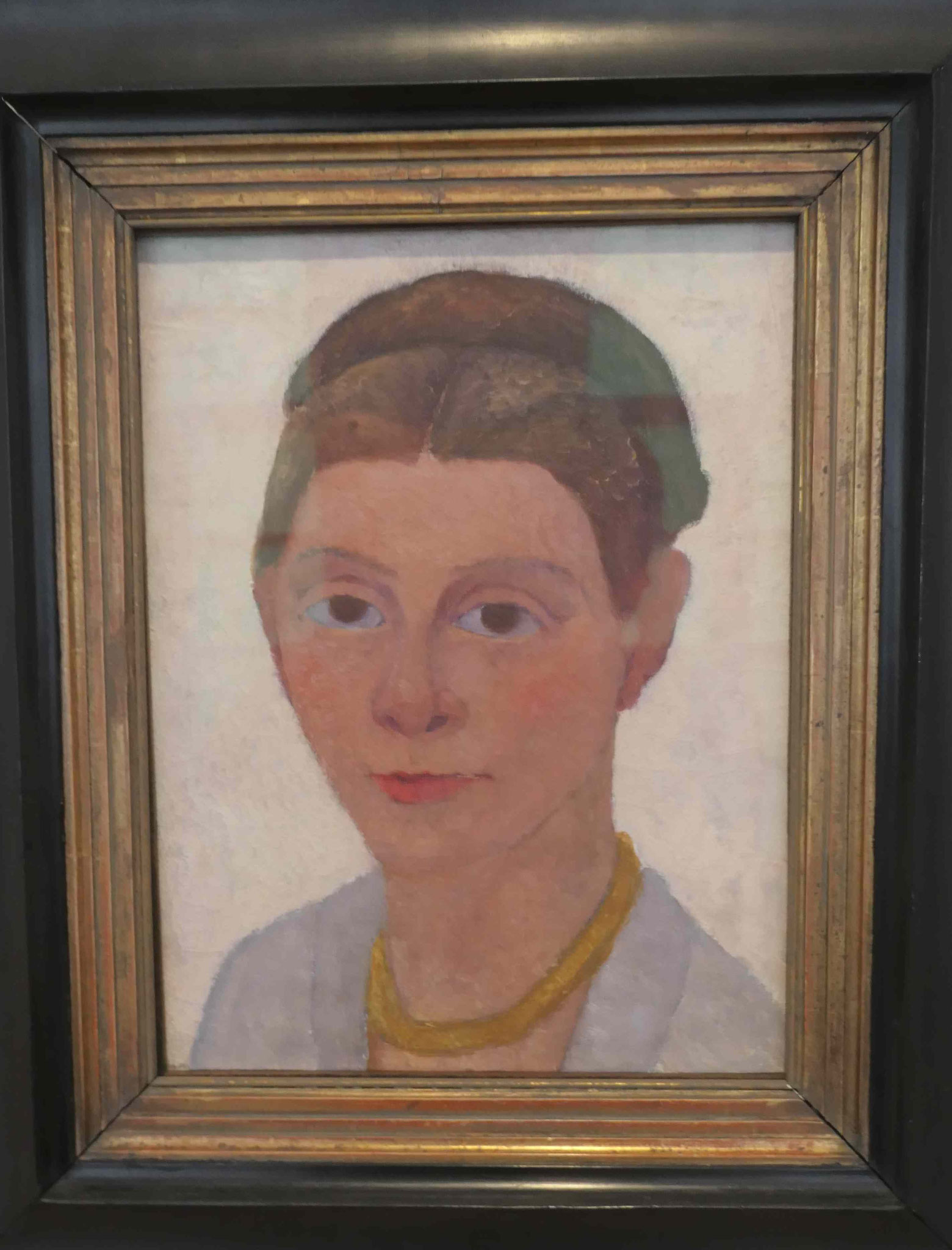 Paula Modersohn-Becker, Selbstbildnis mit Bernsteinkette, Öltempera auf Leinwand, 1906 Modersohn-Becker Museum, Bremen