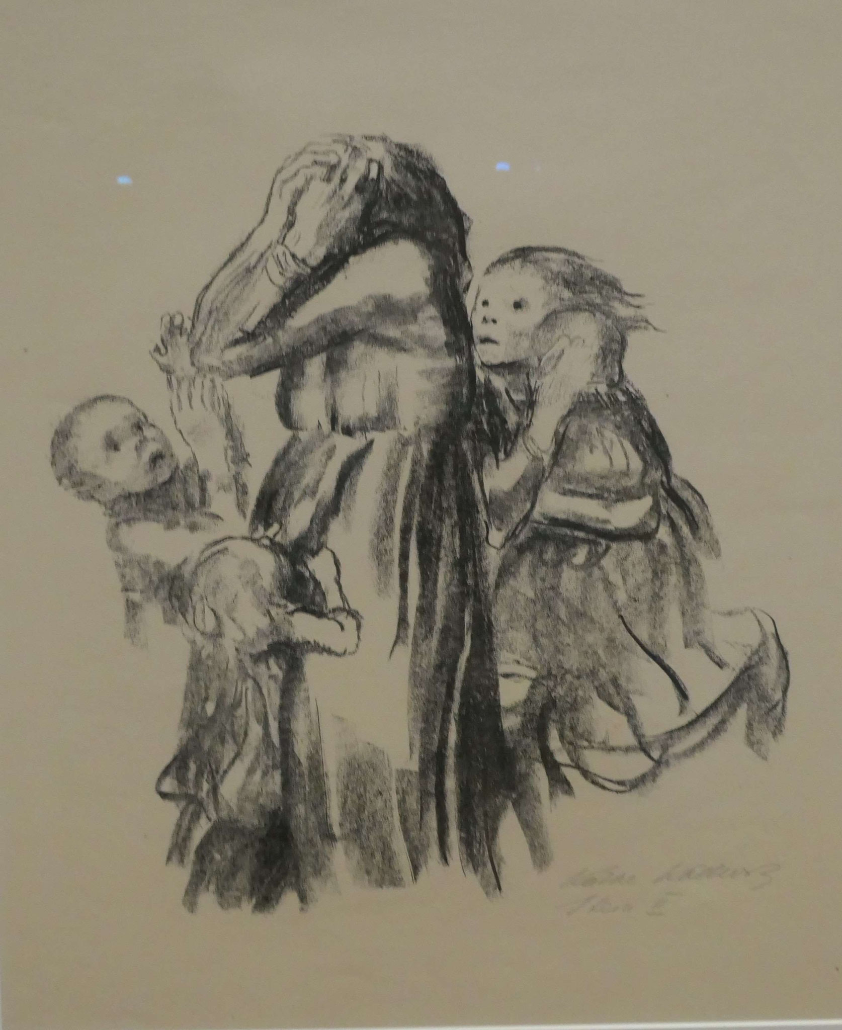 Käthe Kollwitz, Gefallen, Kreidelithografie, 1920, Käthe-Kollwitz-Museum, Berlin