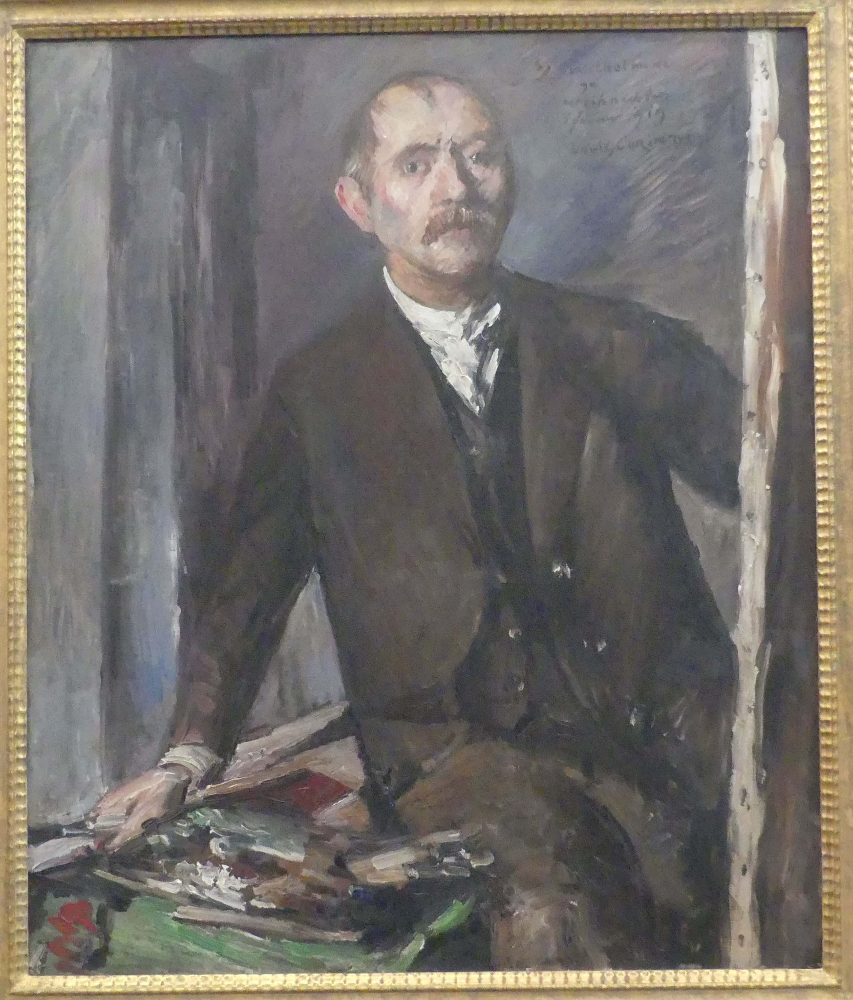 Lovis Corinth, Selbstbidnis vor der Staffelei, 1919, Öl auf Leinwand, Nationalgalerie Berlin