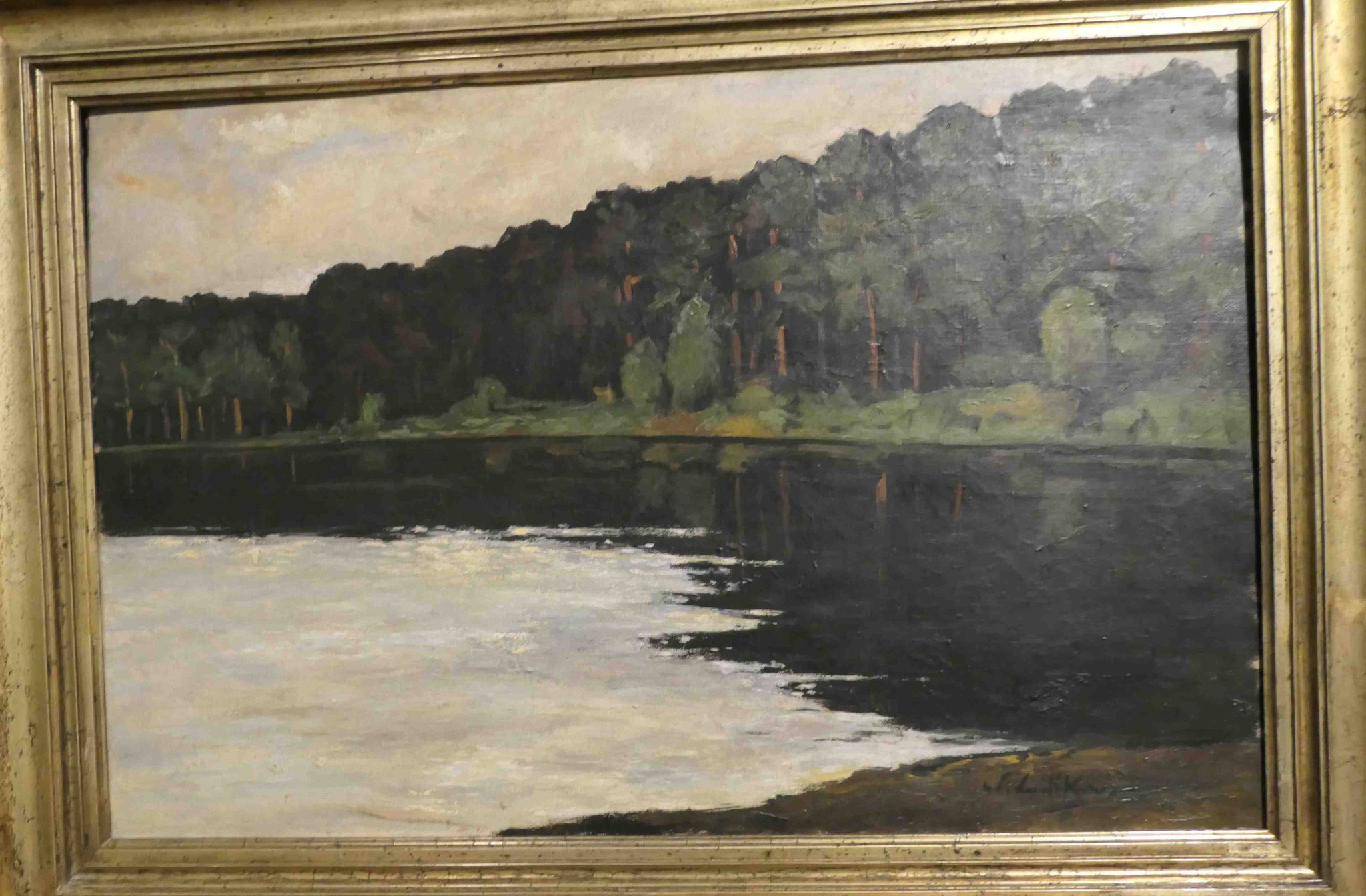 Walter Leistikow,  Grunewaldsee am Morgen, 1895 - 1905, Öl auf Leinwand, Bröhan Museum, Berlinum, Berlin