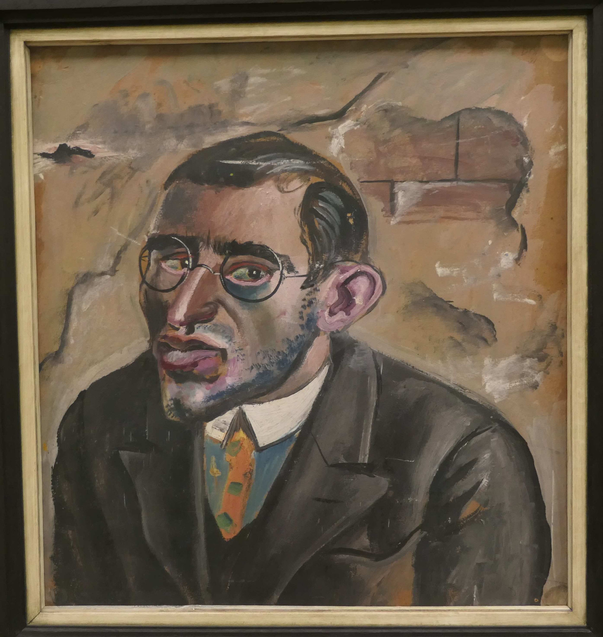 Otto Dix, Bildnis der Malers Schulze, Öl auf Pappe, 1921, Kunsthalle Bremen