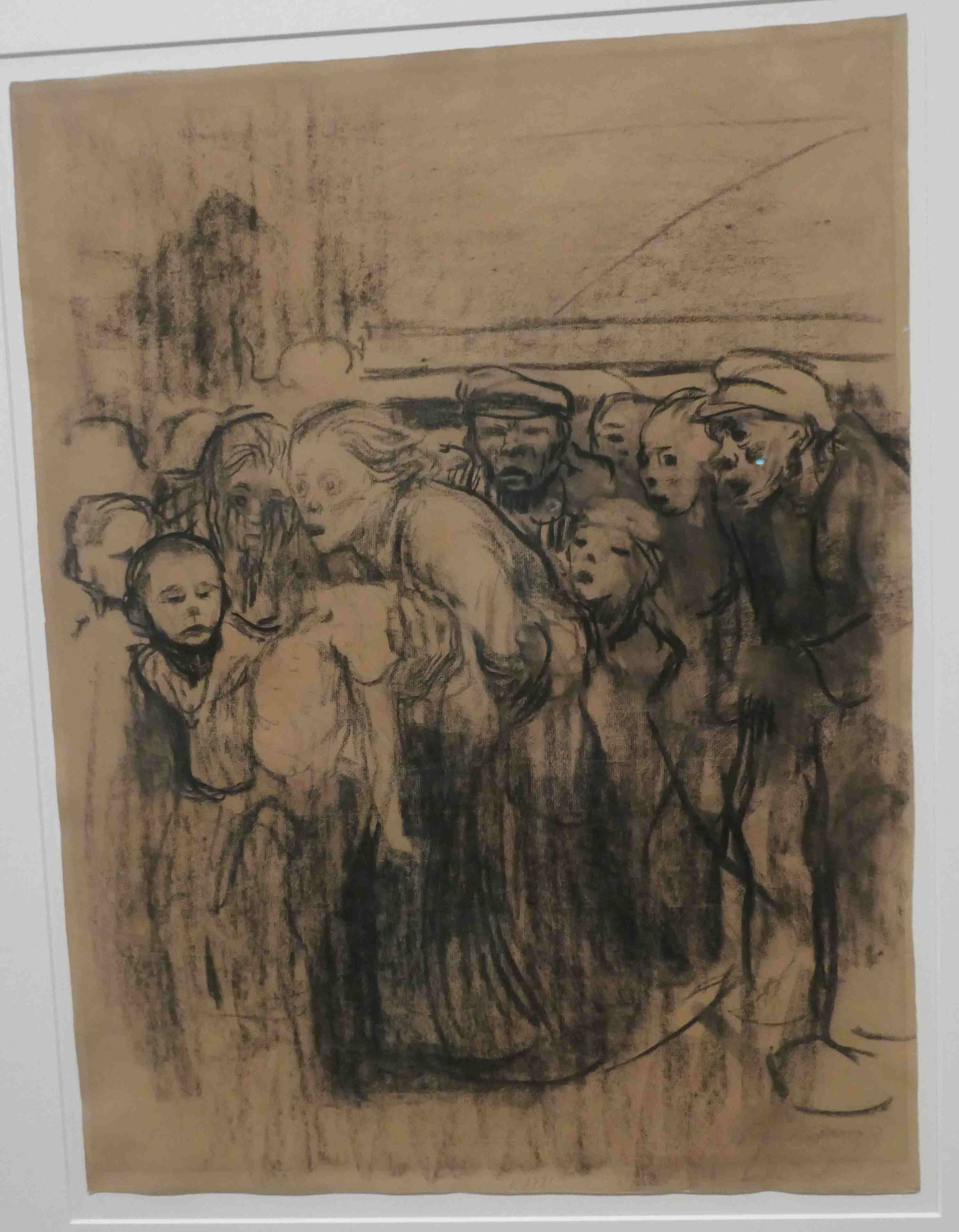 Käthe Kollwitz, Verunglücktes Kind, Kohlezeichnung, 1909/10, Käthe-Kollwitz-Museum, Berlin