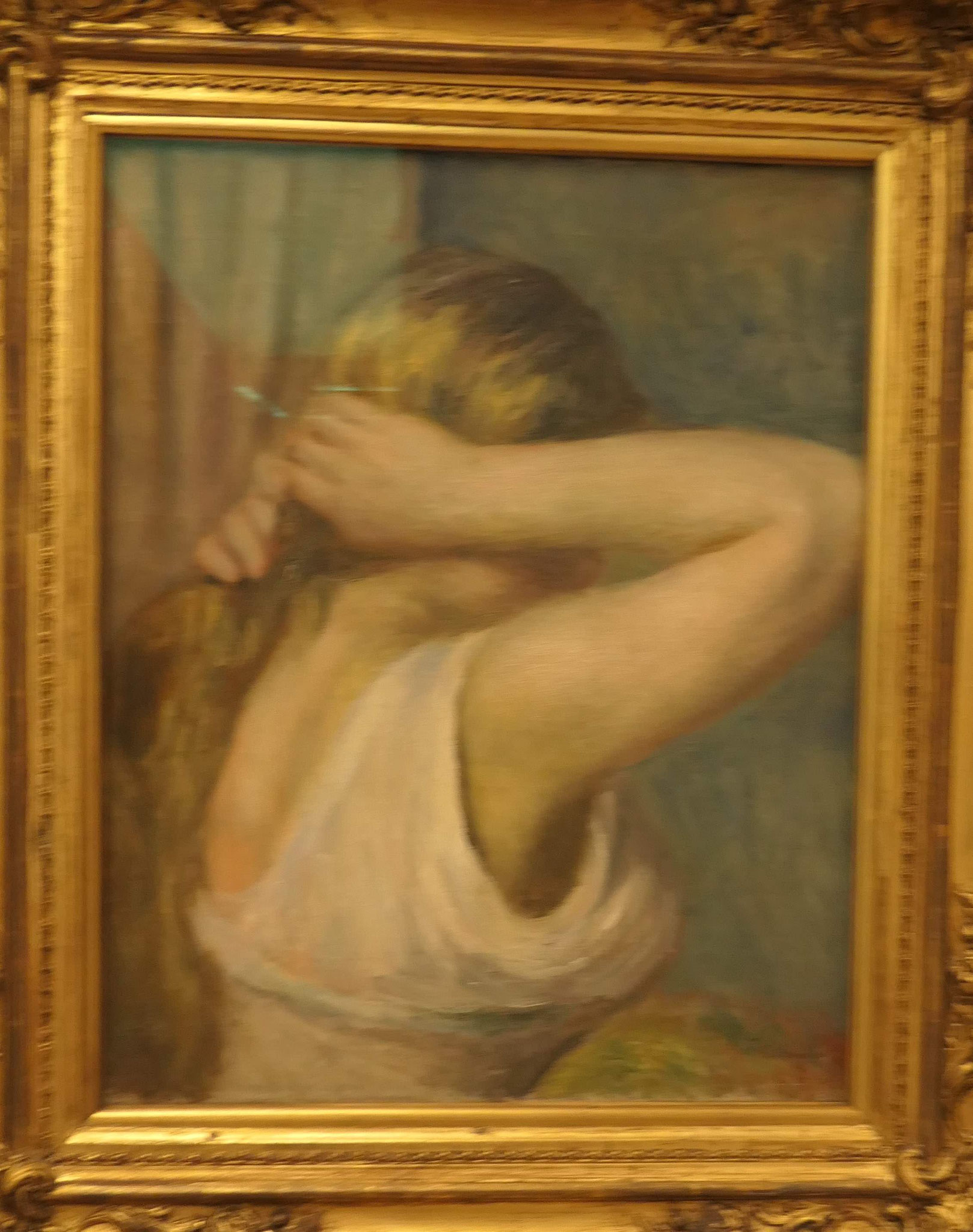Auguste Renoir, Junges Mädchen mit erhobenen Armen, Öl auf Leinwand, 1895, Kunsthalle Bremen