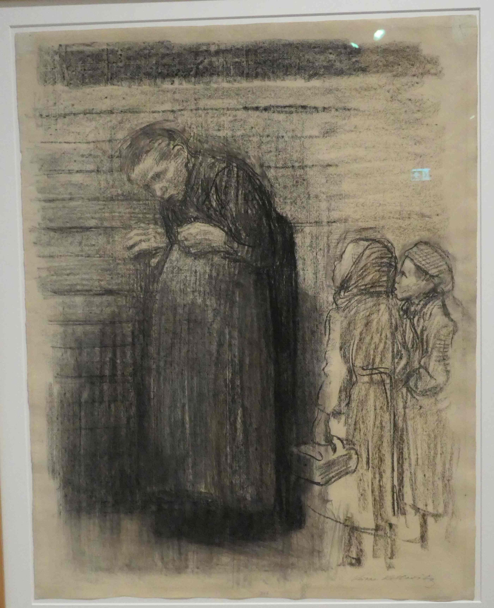 Käthe Kollwitz, Weihnacht, Kohlezeichnung, 1909, Käthe-Kollwitz-Museum, Berlin