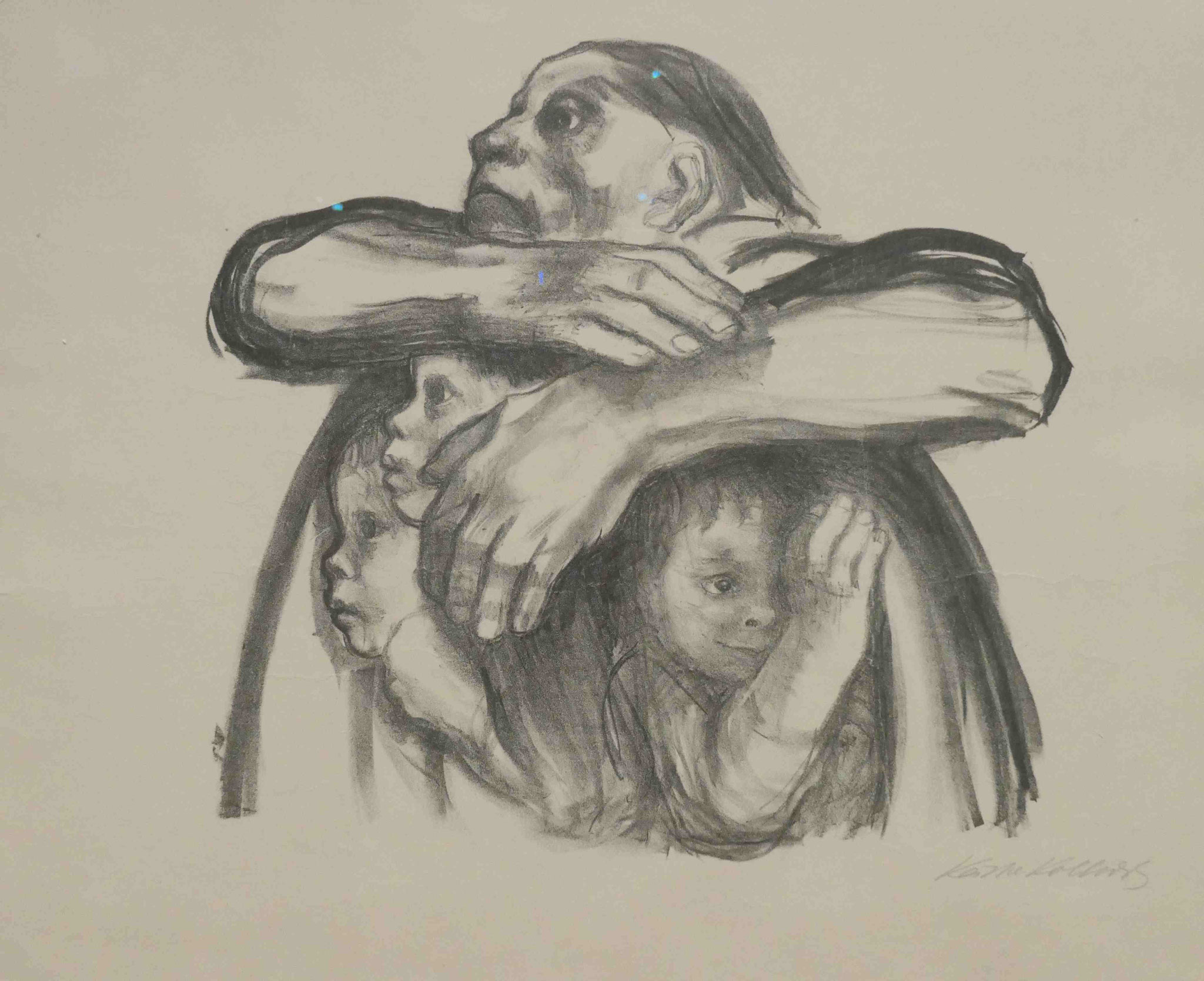 Käthe Kollwitz,  Saatfrüchte sollen nicht vermahlen werden, Kreidelithografie, 1941, Käthe-Kollwitz-Museum, Berlin