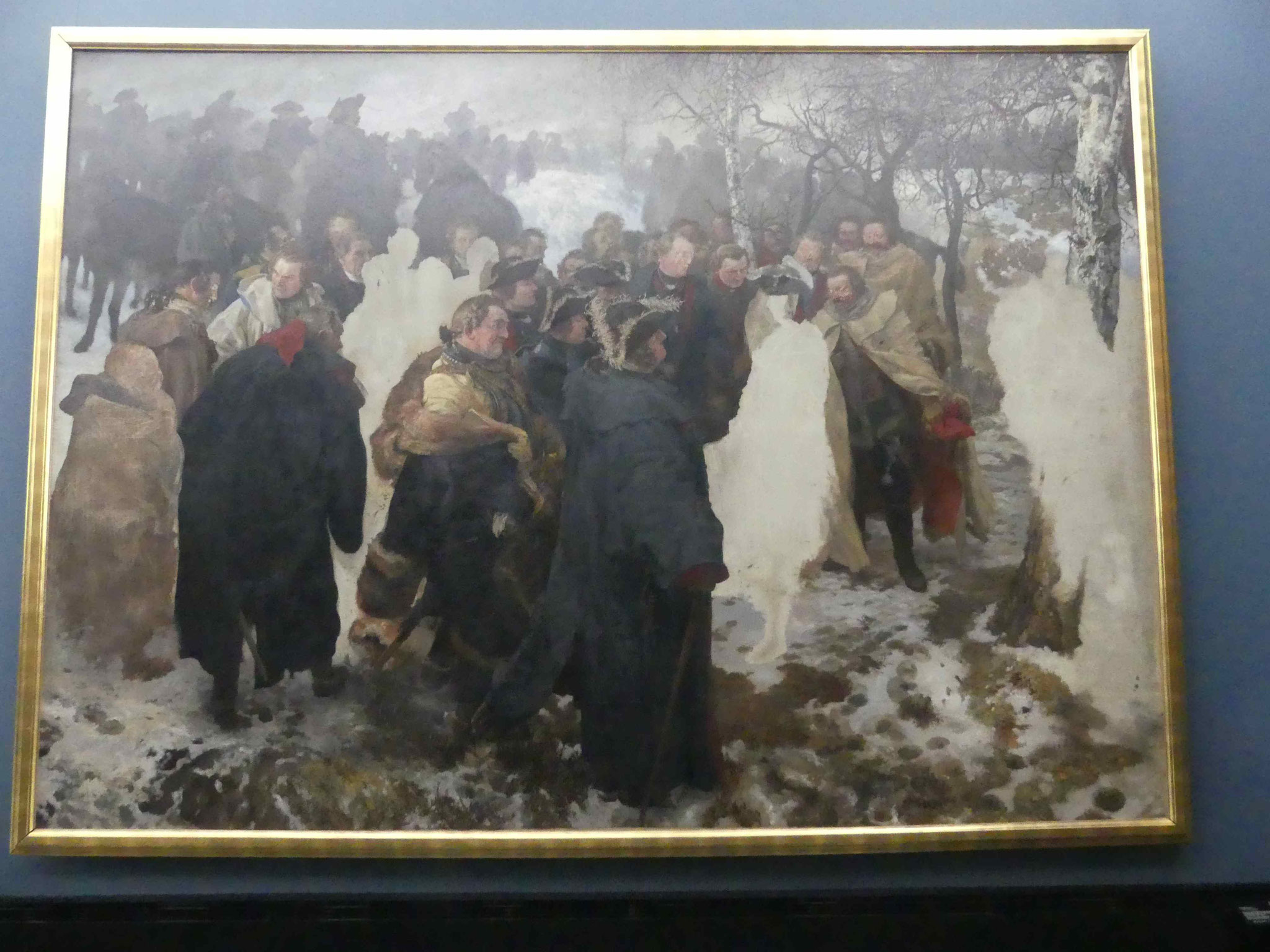 Adolf von Menzel: Ansprache Friedrich des Großen an seine Generäle vor der Schlacht bei Leuthen 1767, 1859-61, Öl auf Leinwand, Nationalgalerie Berlin