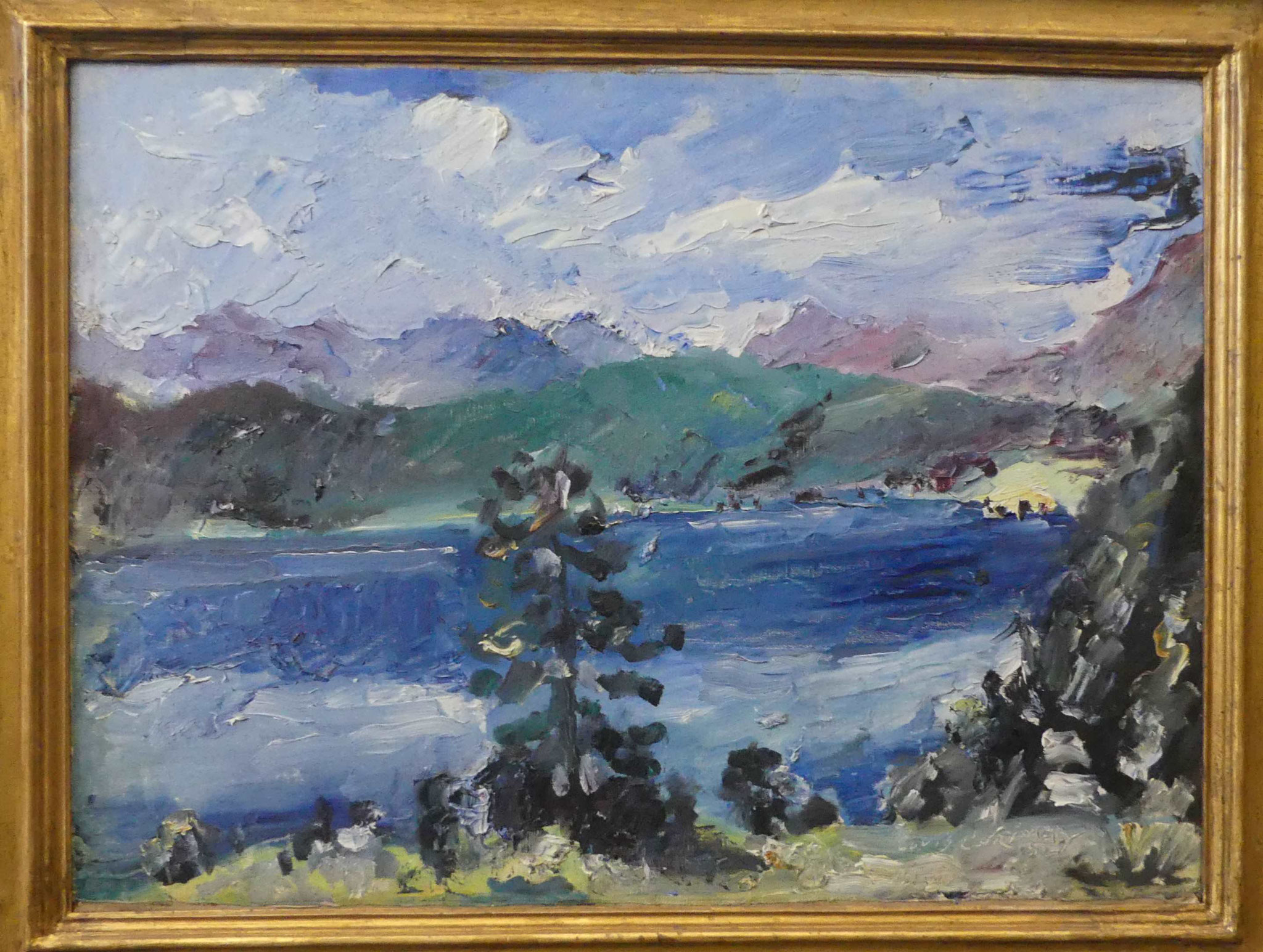 Lovis Corinth, Walchensee mit Lärche, 1921, Öl auf Leinwand, Nationalgalerie Berlin