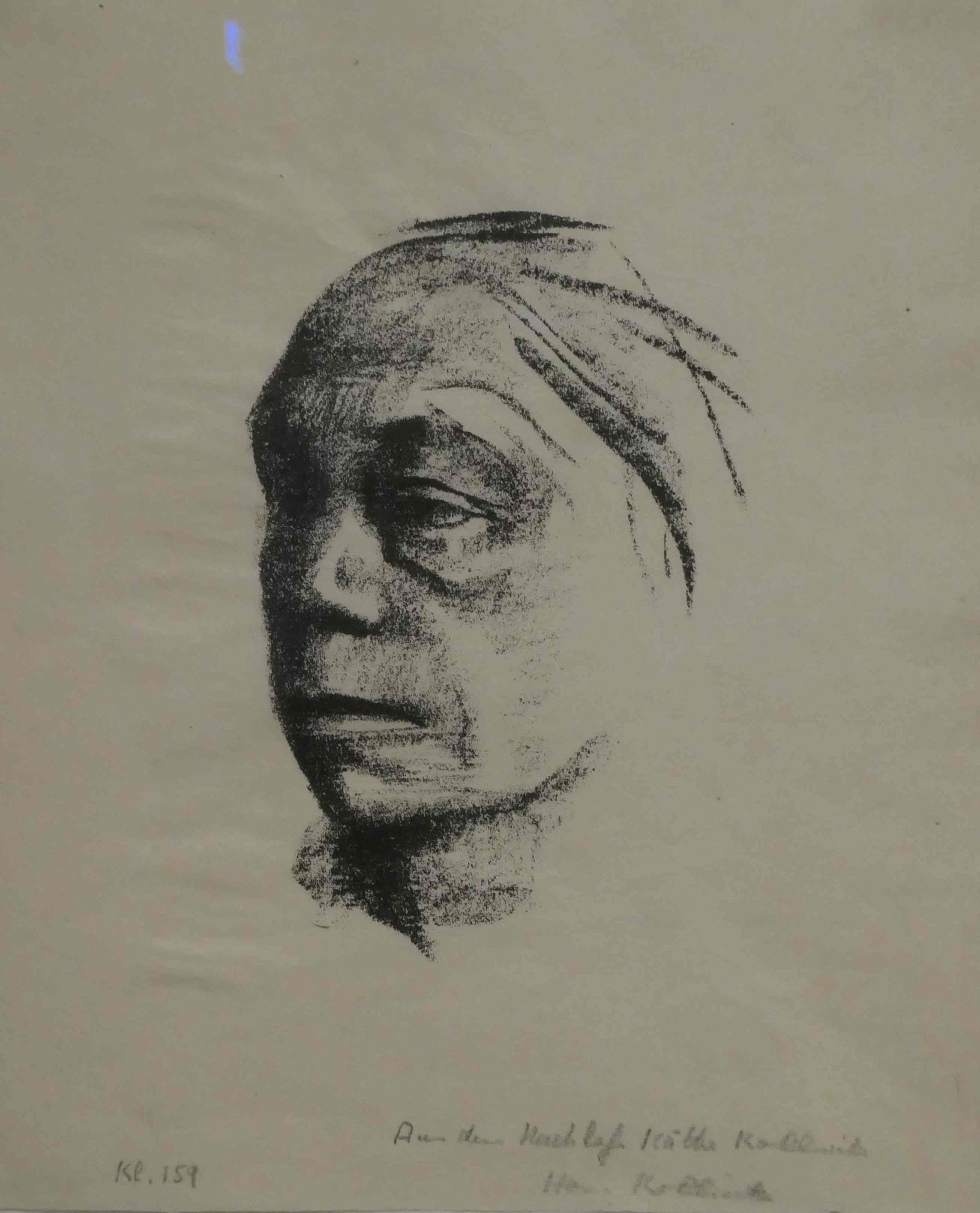 Käthe Kollwitz,  Selbstbildnis im Profil, Kreidelithografie, 1921-23, Käthe-Kollwitz-Museum, Berlin
