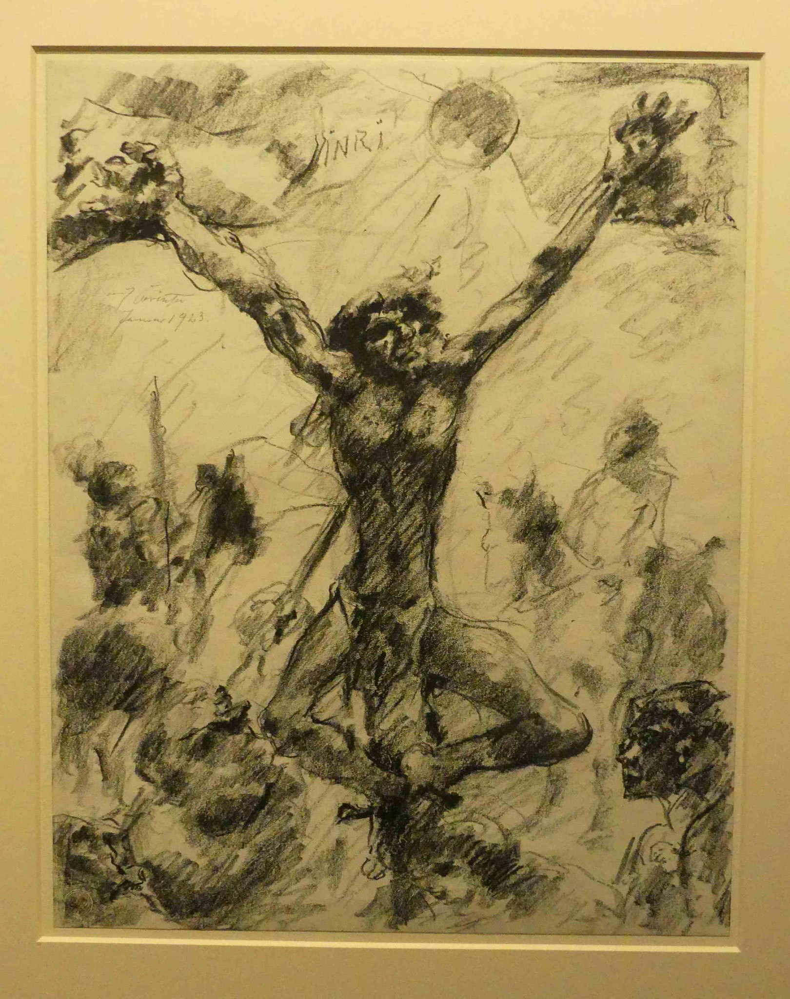 Lovis Corinth, Kreuzigung, 1923,Lithokreide, Nationalgalerie Berlin
