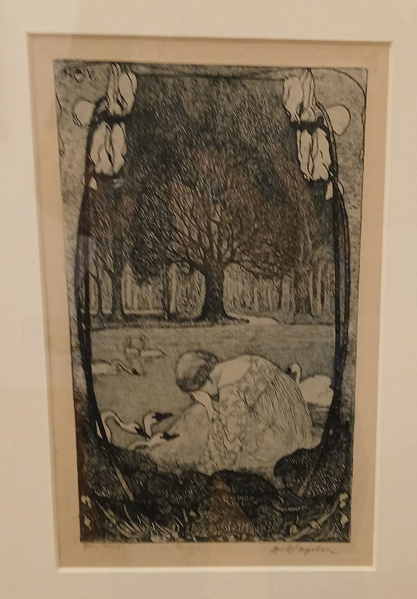 Heinrich Vogeler, Radierung, Radierung, Sammlung im Barkenhoff, Worpswede