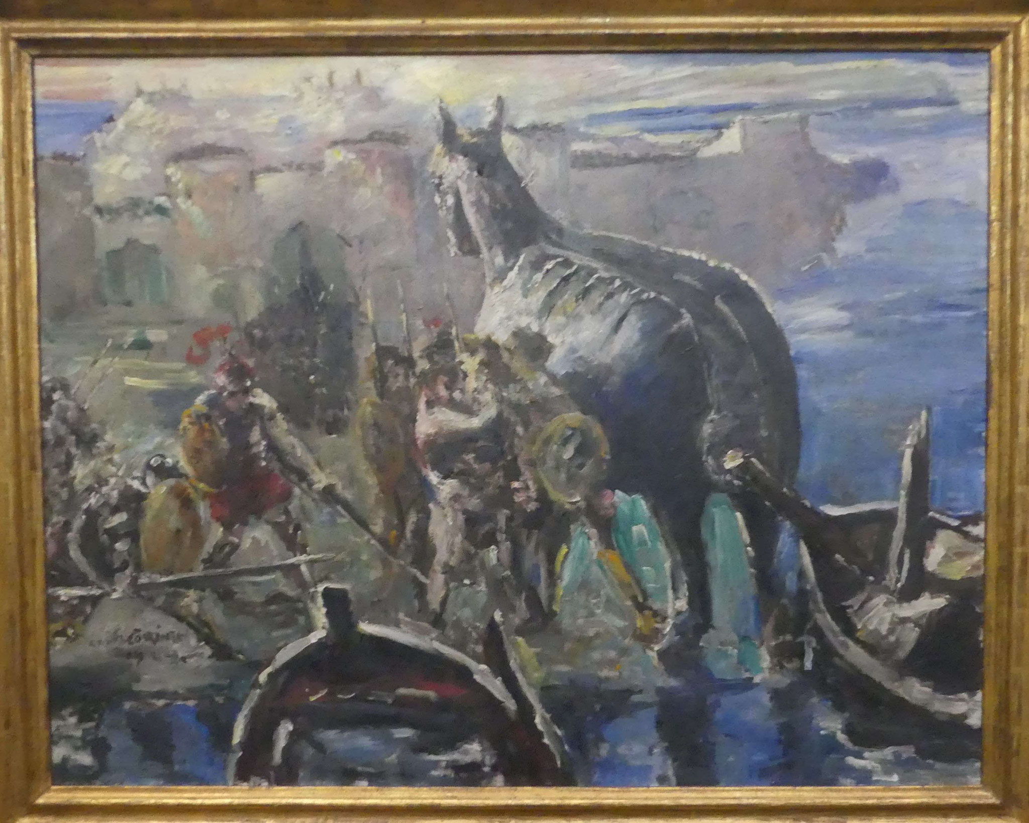 Lovis Corinth, Das Trojanische Pferd, 1922, Öl auf Leinwand, Nationalgalerie Berlin