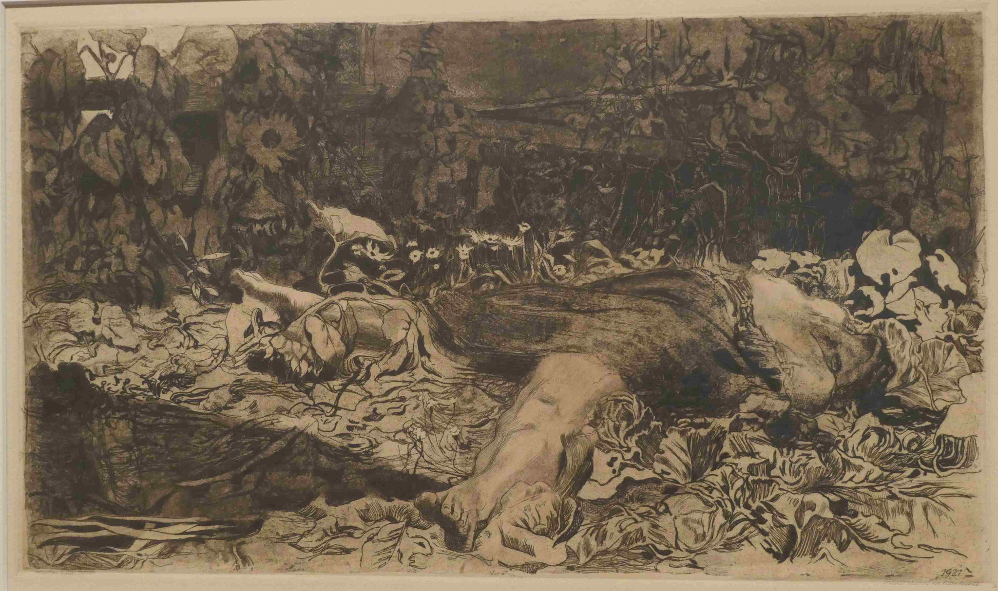 Käthe Kollwitz, vergewaltigt, Radierung ,1907/08   , Käthe-Kollwitz-Museum, Berlin
