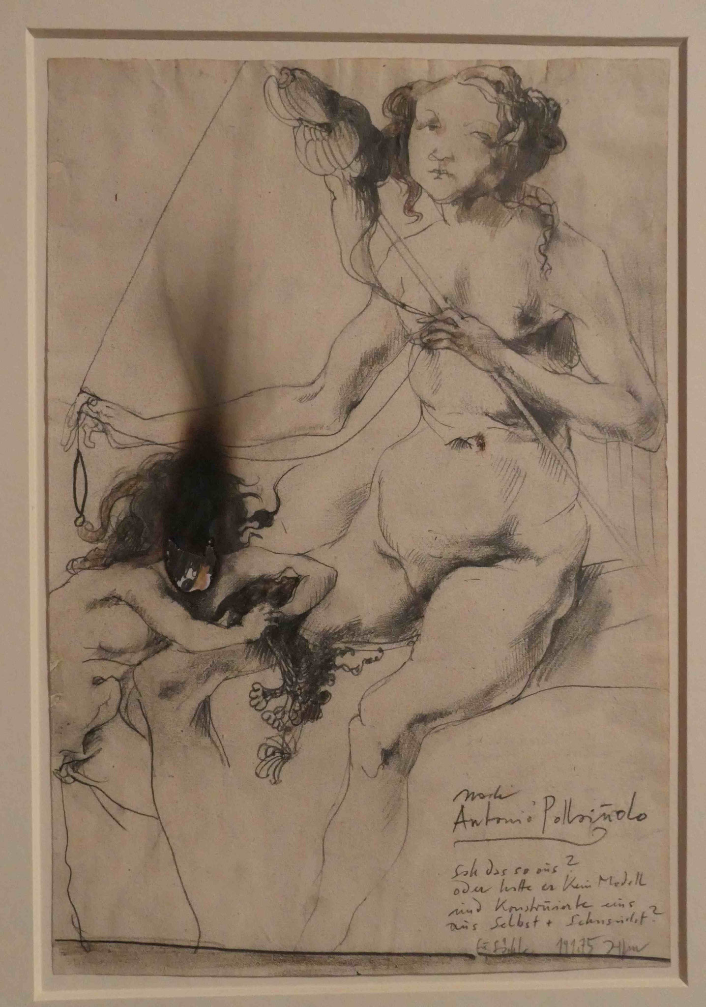 Horst Janssen, "Parze - nach Antonio Pallaiuola", 1975, Sonderausstellung "Lebensklekse-Todeszeichen", Sammlung Scharf-Gerstenberg, Berlin
