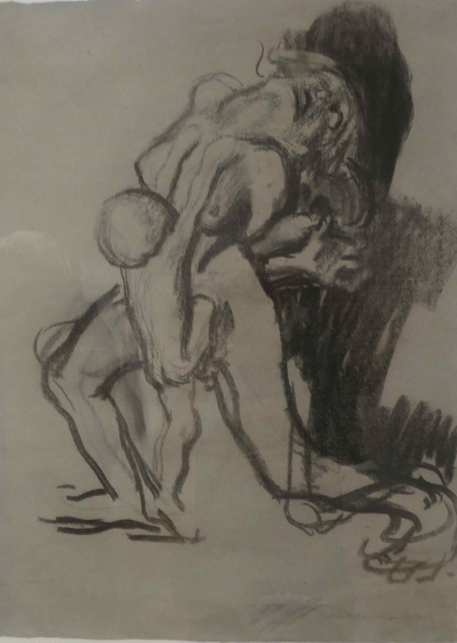 Käthe Kollwitz,  Tod und Frau, Kohlezeichnung, 1910, Käthe-Kollwitz-Museum, Berlin
