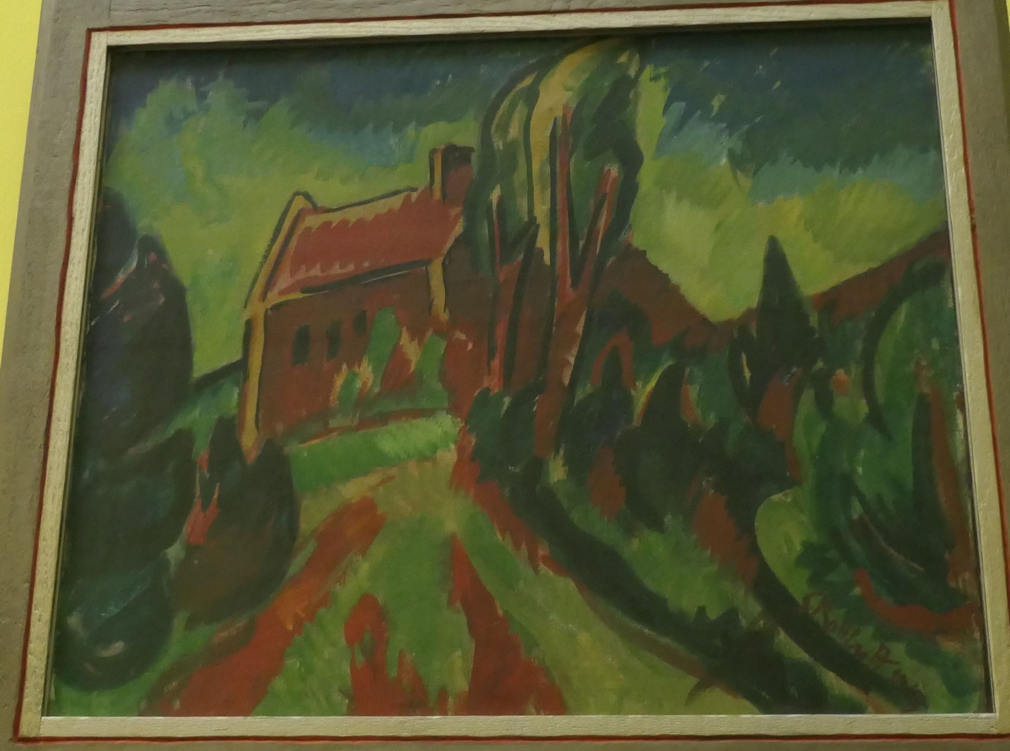 Erich Heckel, Haus in Dangst, 1908, Öl auf Leinwand, Kunsthalle Bremen