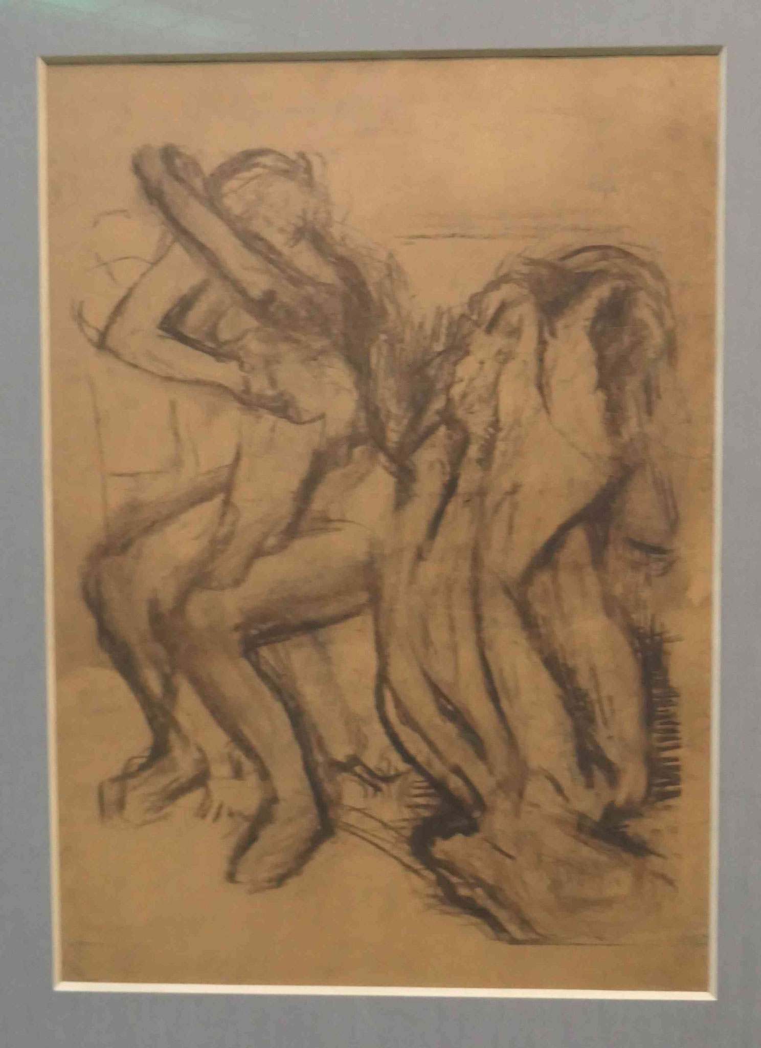 Edgar Degas, Sitzender Akt beim Abtrocknen, Kohle auf Papier, 1895-1900, The Scharf Collection