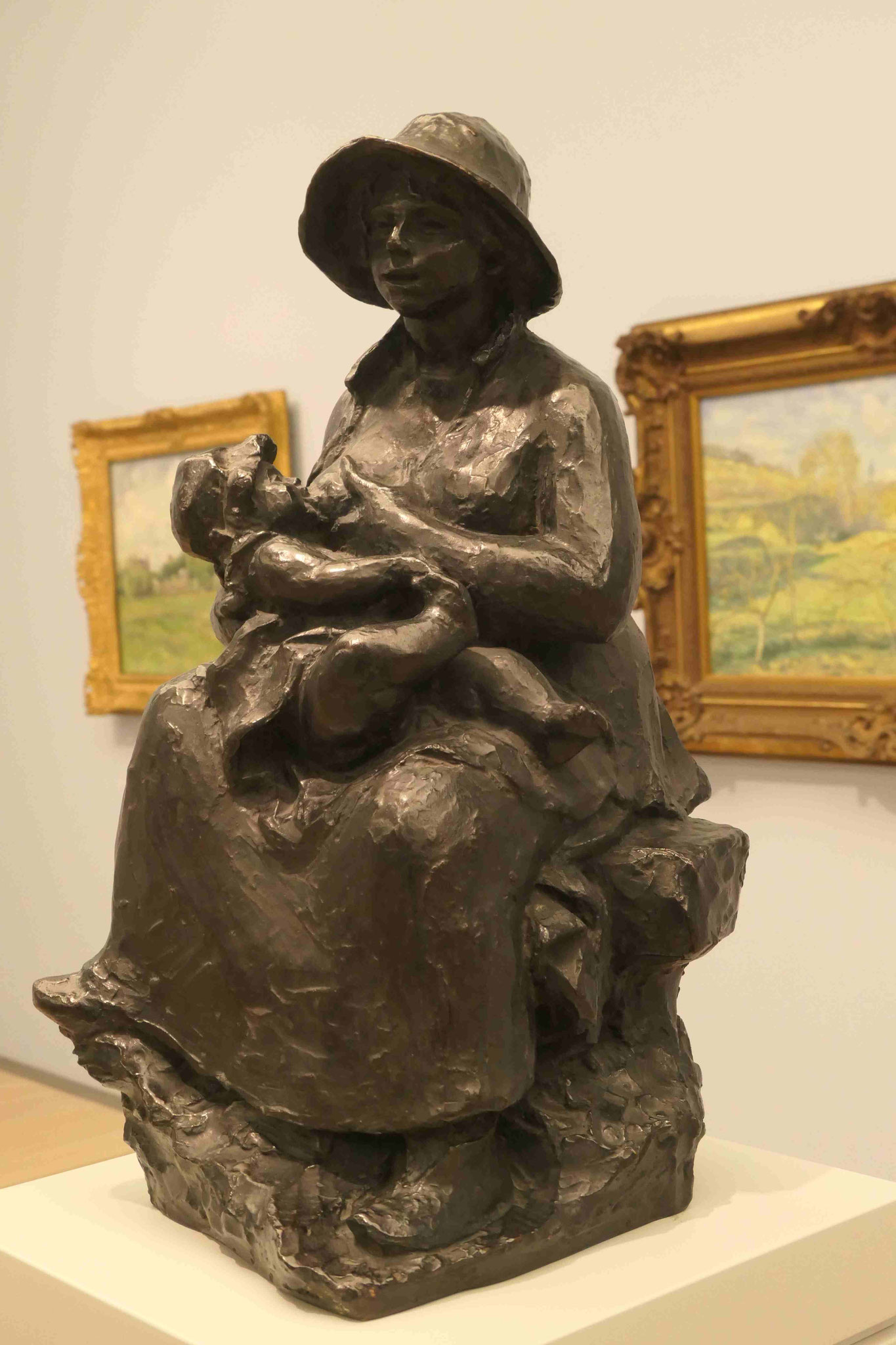 Auguste Renoir, Mutter und Kind, Bronze, schwarz patiniert, 1916, Kunsthalle Bremen