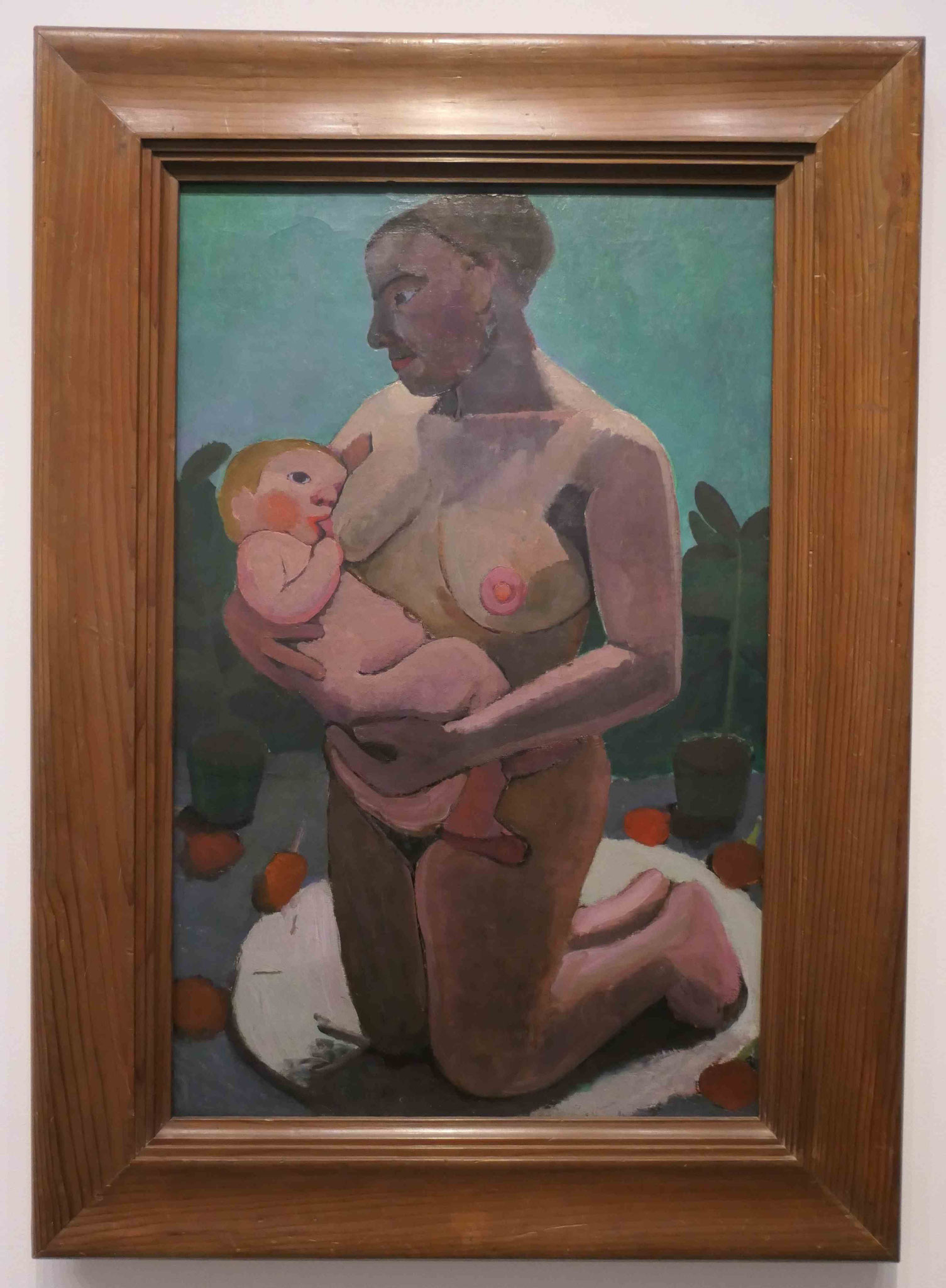 Paula Modersohn-Becker, Kniende Mutter mit Kind an der Brust, 1906