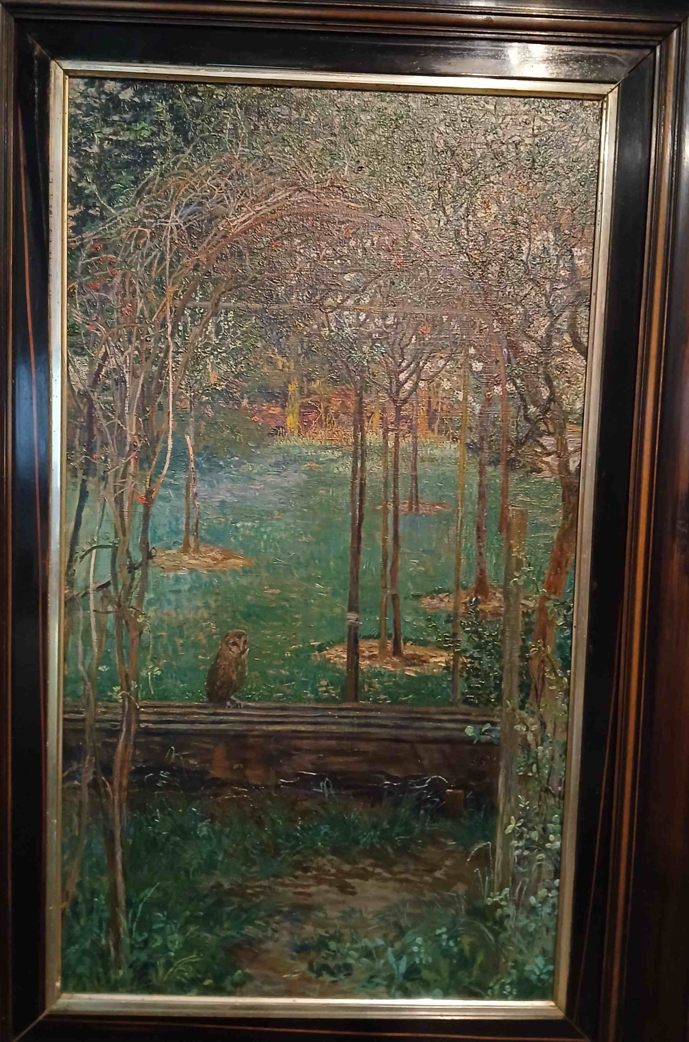 Heinrich Vogeler, Die Eule, Öl auf Leinwand, 1903, Sammlung Haus im Schluh, Worpswede