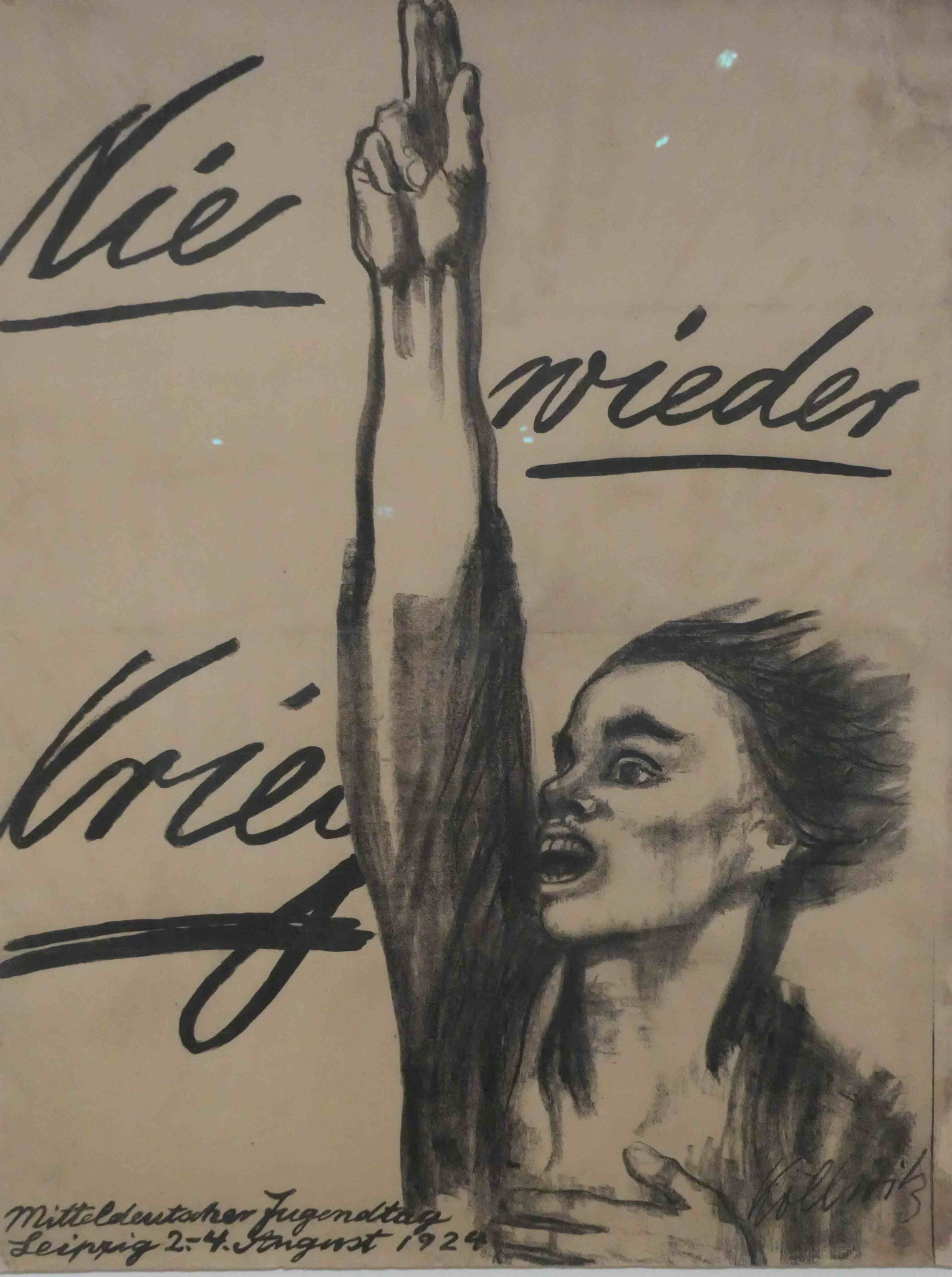 Käthe Kollwitz, Nie wieder Krieg, Kreide und Pinsellithografie, 1924, Käthe-Kollwitz-Museum, Berlin