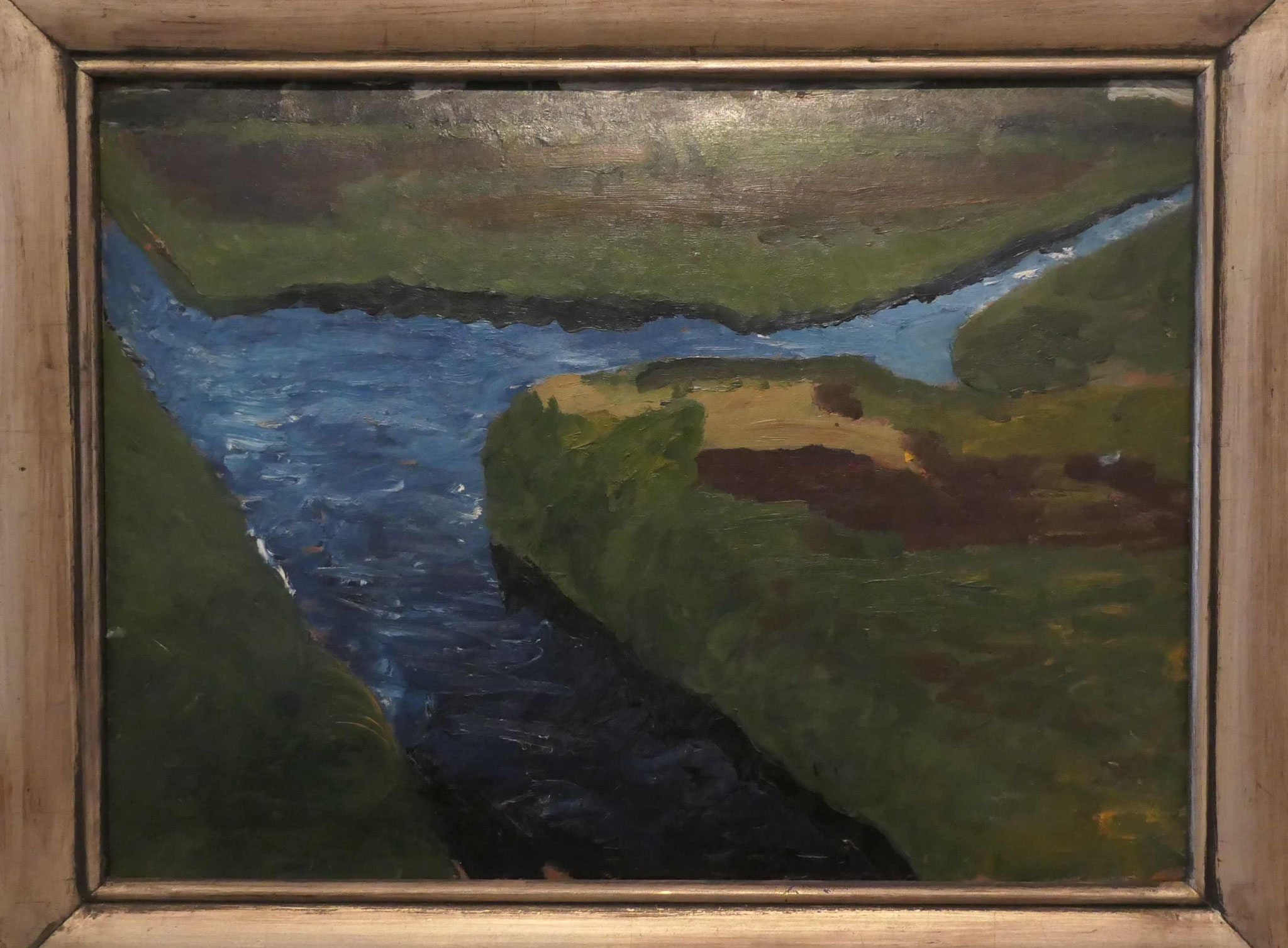 Paula Modersohn-Becker, Moorgraben, Öl auf Pappe, um 1900,Museum Barkenhoff, Worpswede