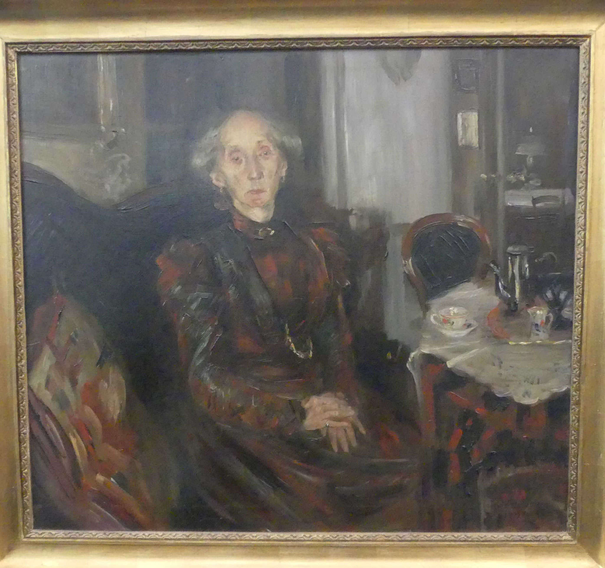 Lovis Corinth,Portrait der Mutter Rosenhagen,1899, Öl auf Leinwand, Nationalgalerie Berlin
