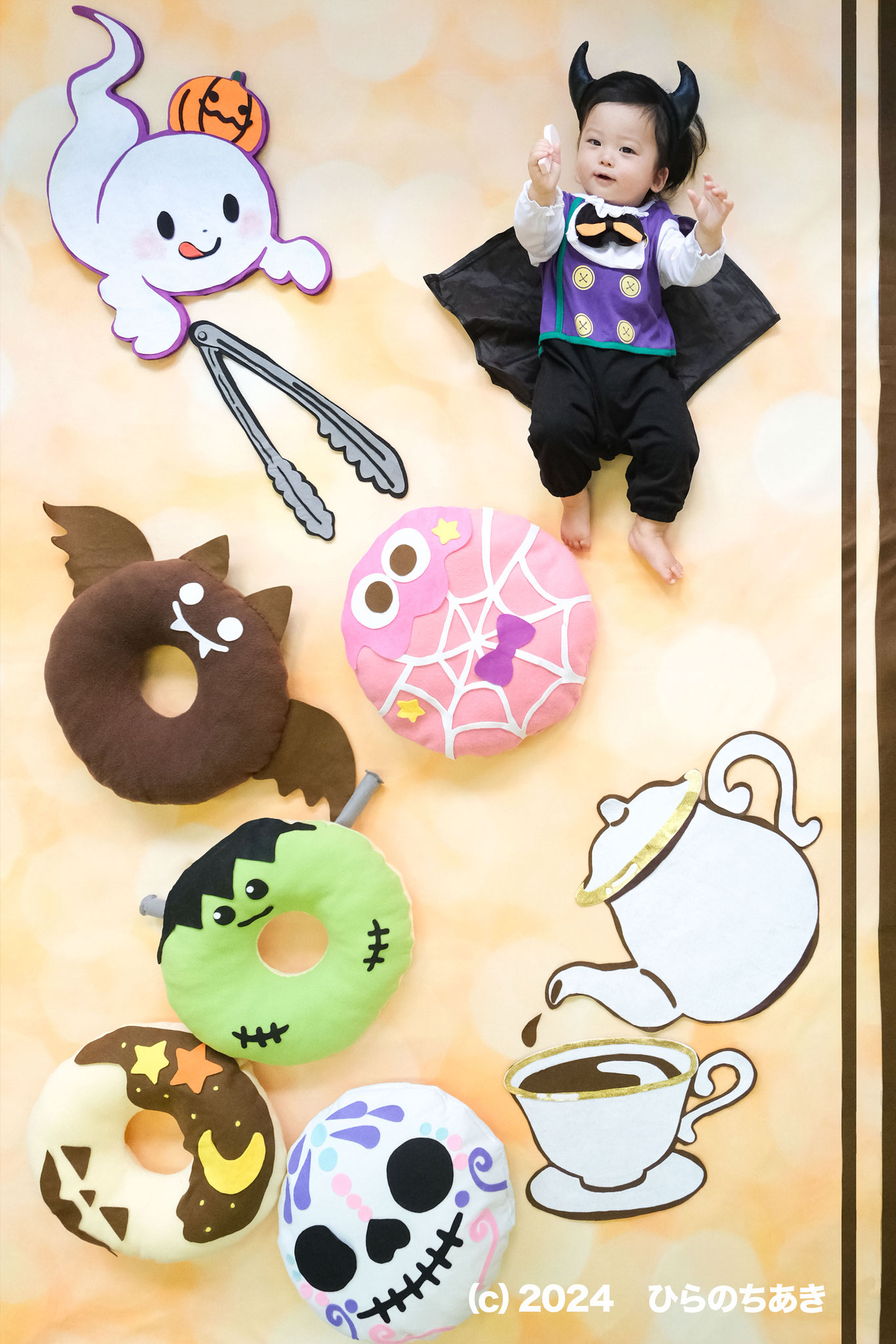 <div style=" font-size:10px; font-weight:bold;">  9/26 　ハロウィンドーナツ</div> 
