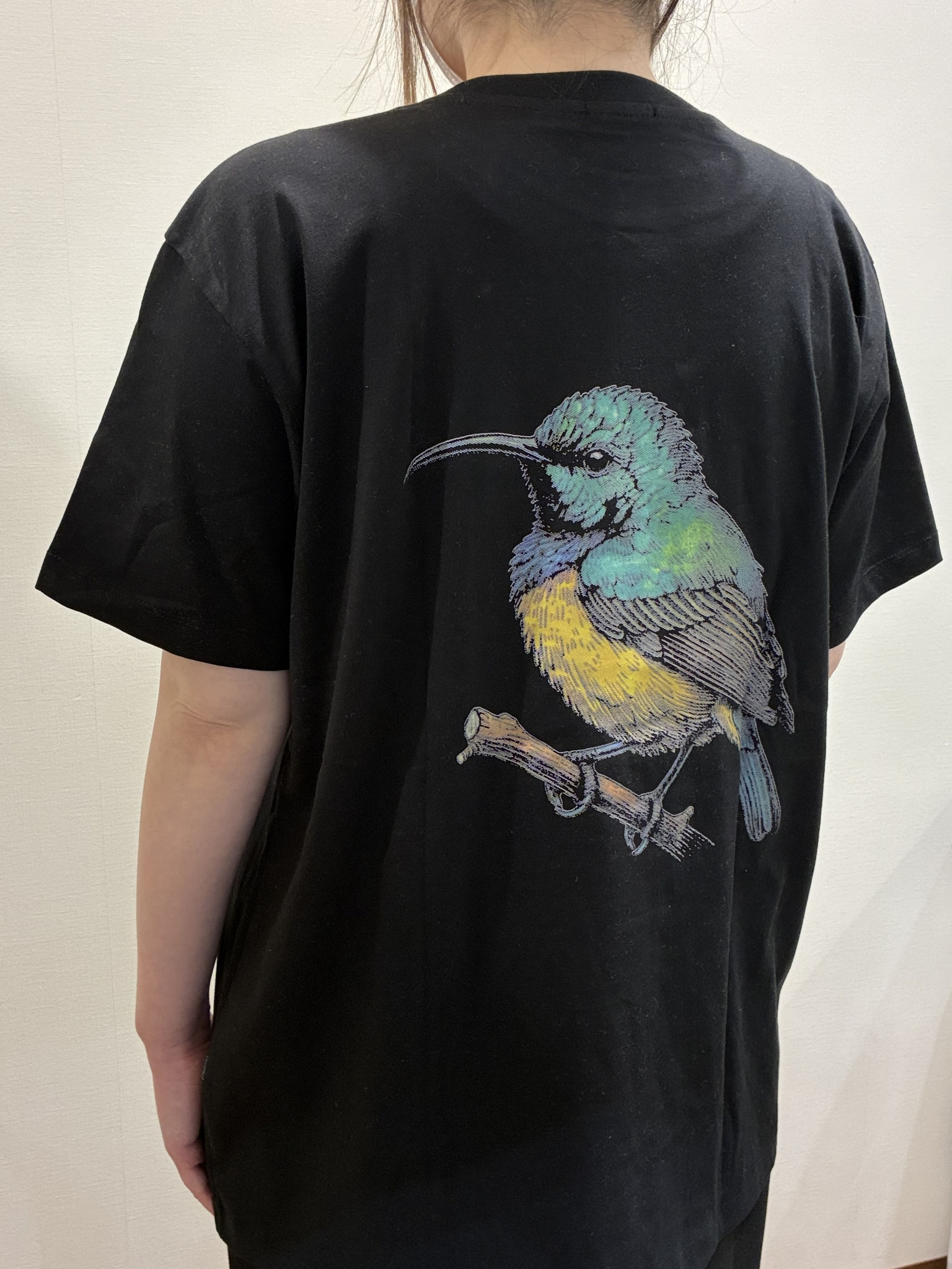 Tシャツ「パレスチナ・サンバード」背面