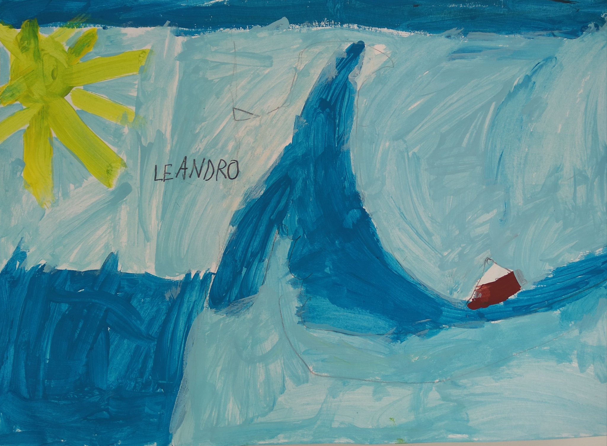Leandro - 6 anni - "la grande onda di Kanagawa"