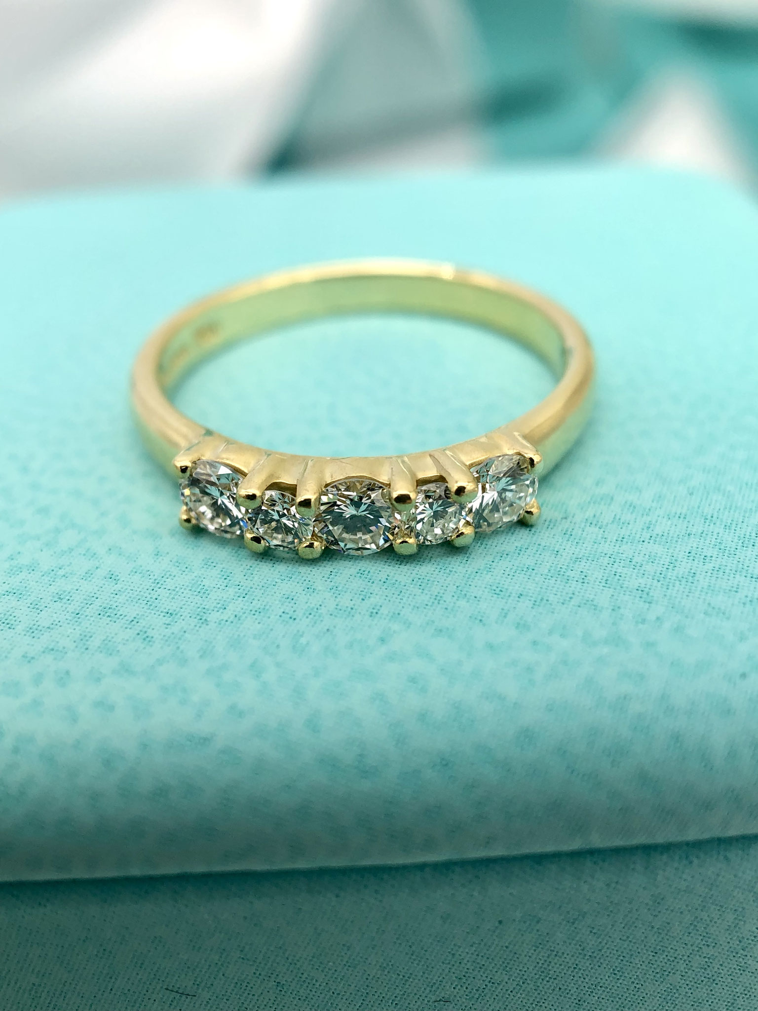 Tiffany&Co. Vintage Ring mit 5 Diamanten / Jubel Ring