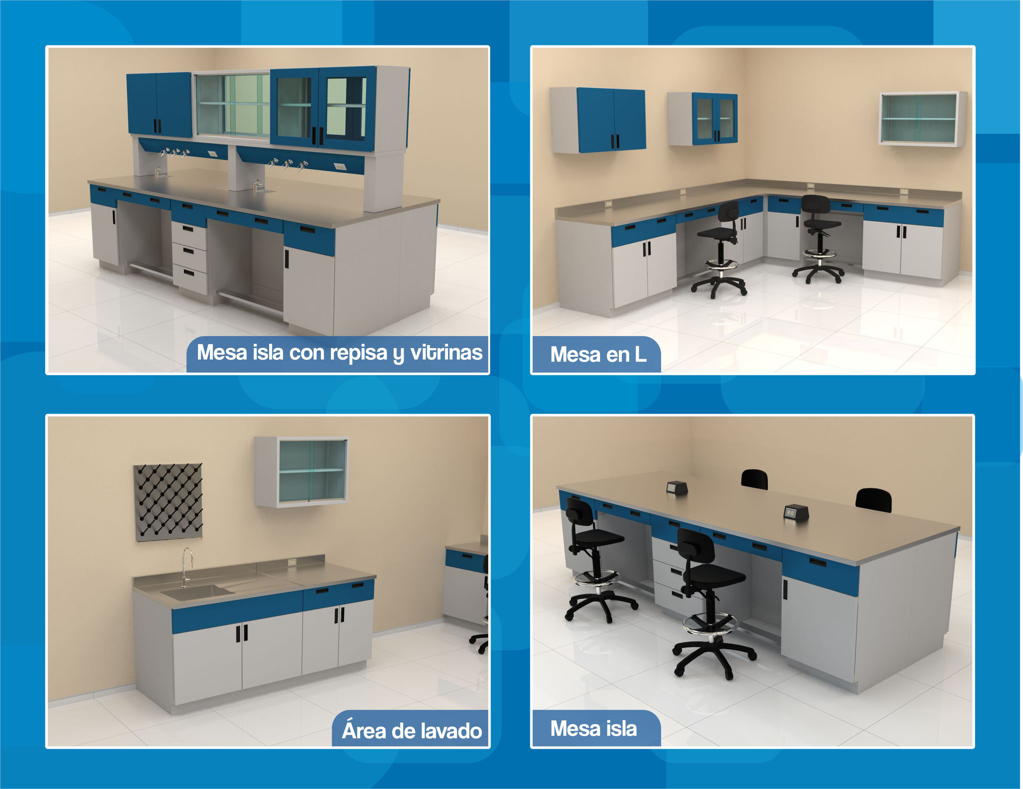 Muebles para laboratorios, muebles para laboratorio químico, muebles