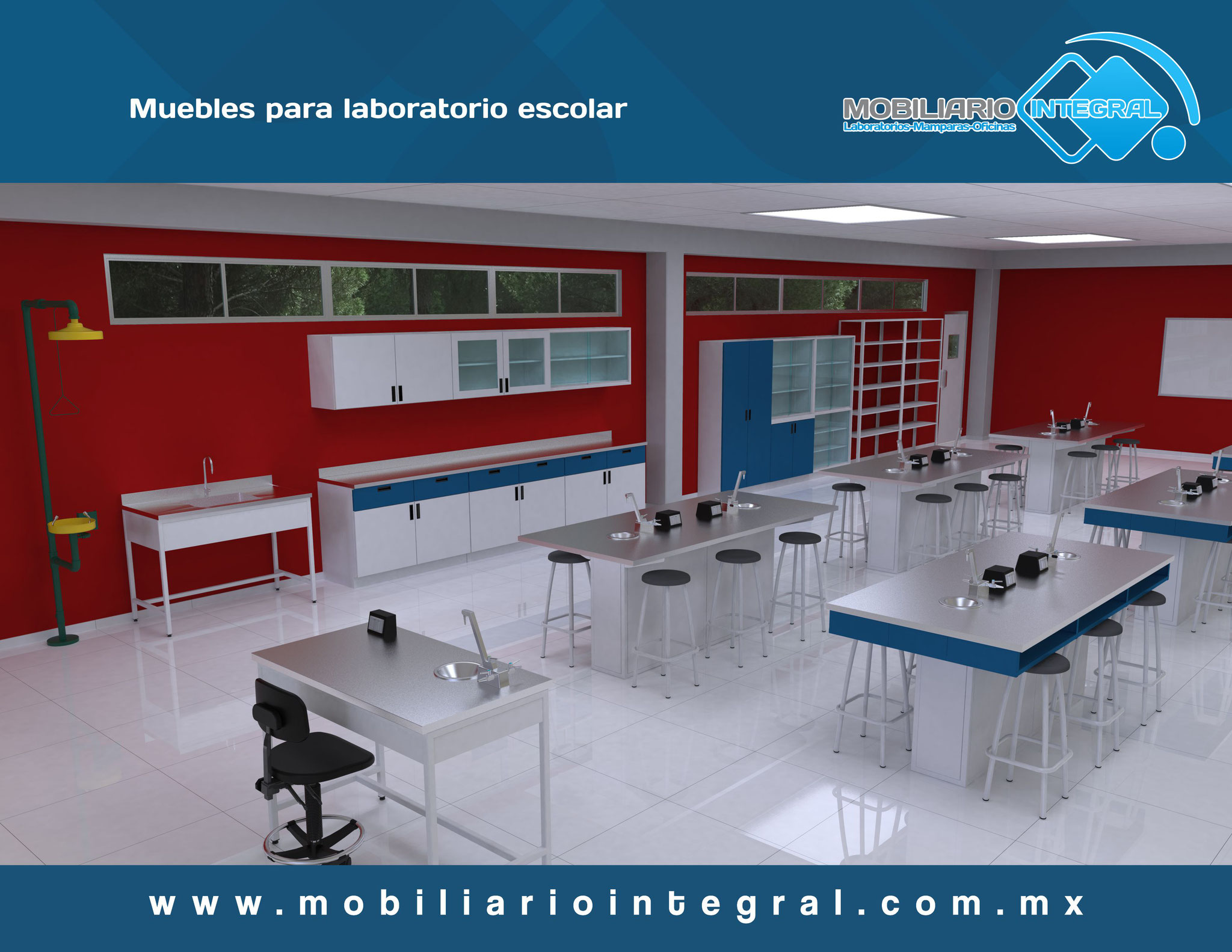 Muebles para laboratorio escolar Campeche