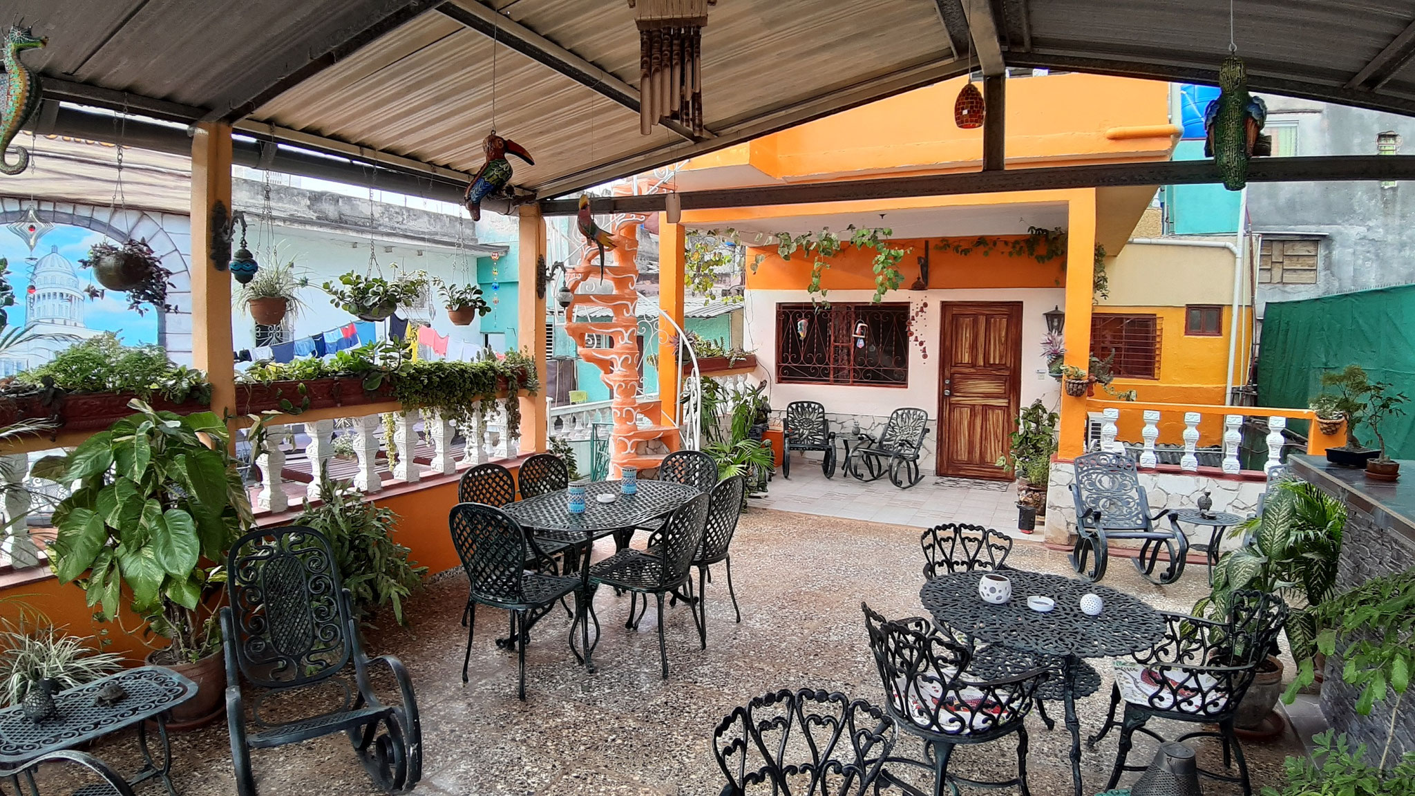 Terrace of Casa Sol y Salsa with view to apartment for rent