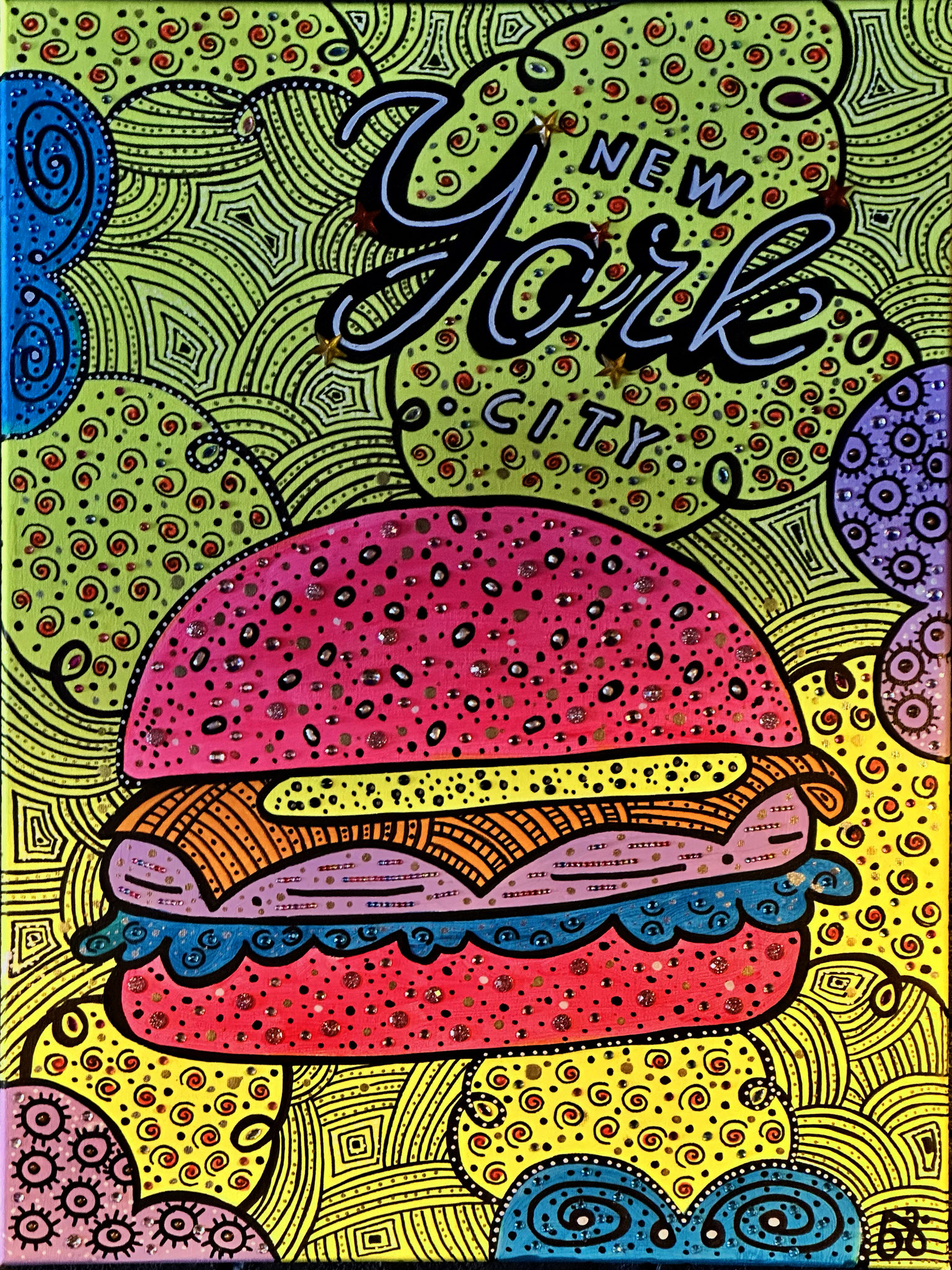 "New York Hamburger", 50 x 70cm