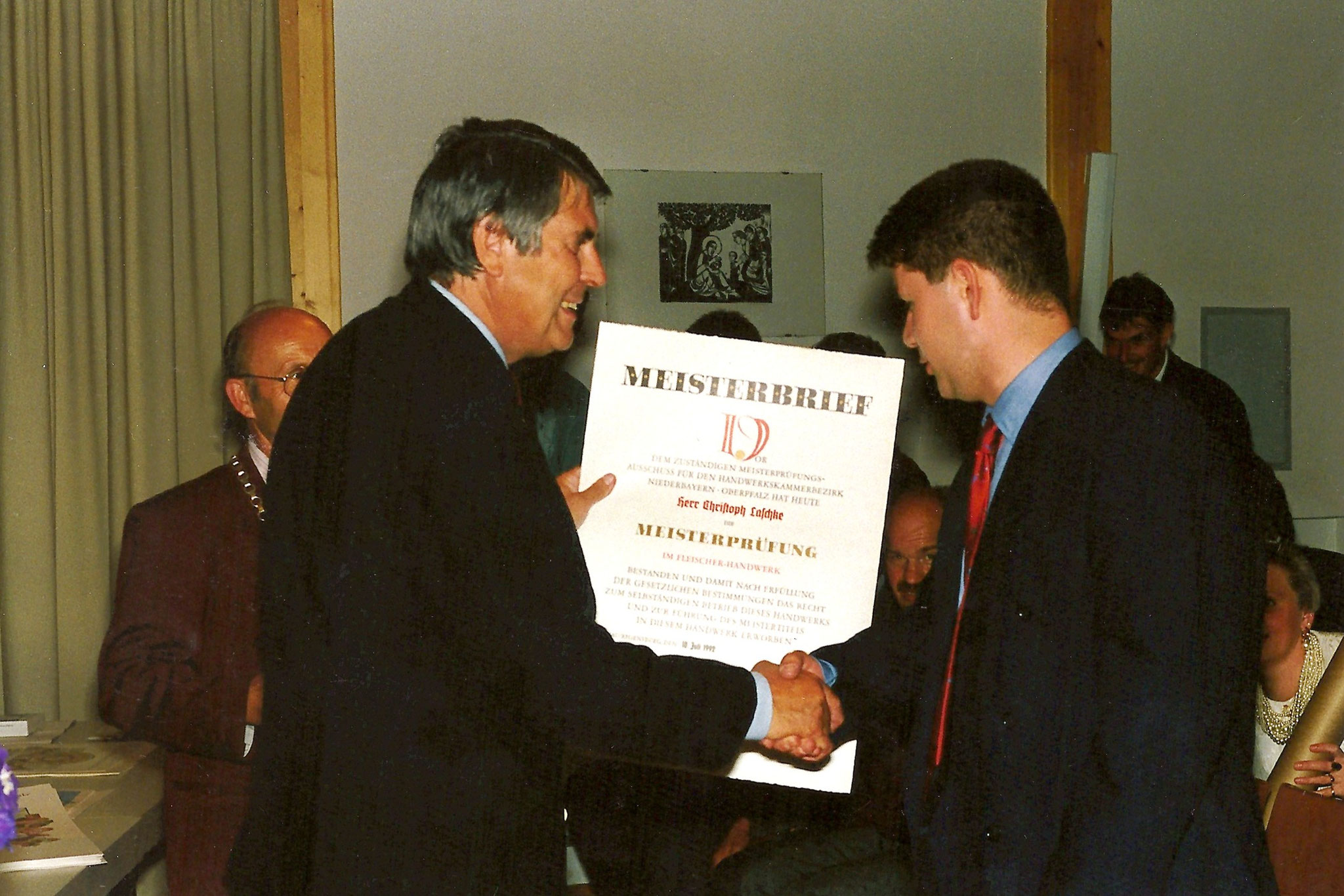 Fleischermeister und heutiger Inhaber der Traditionellen Fleischerei Laschke.