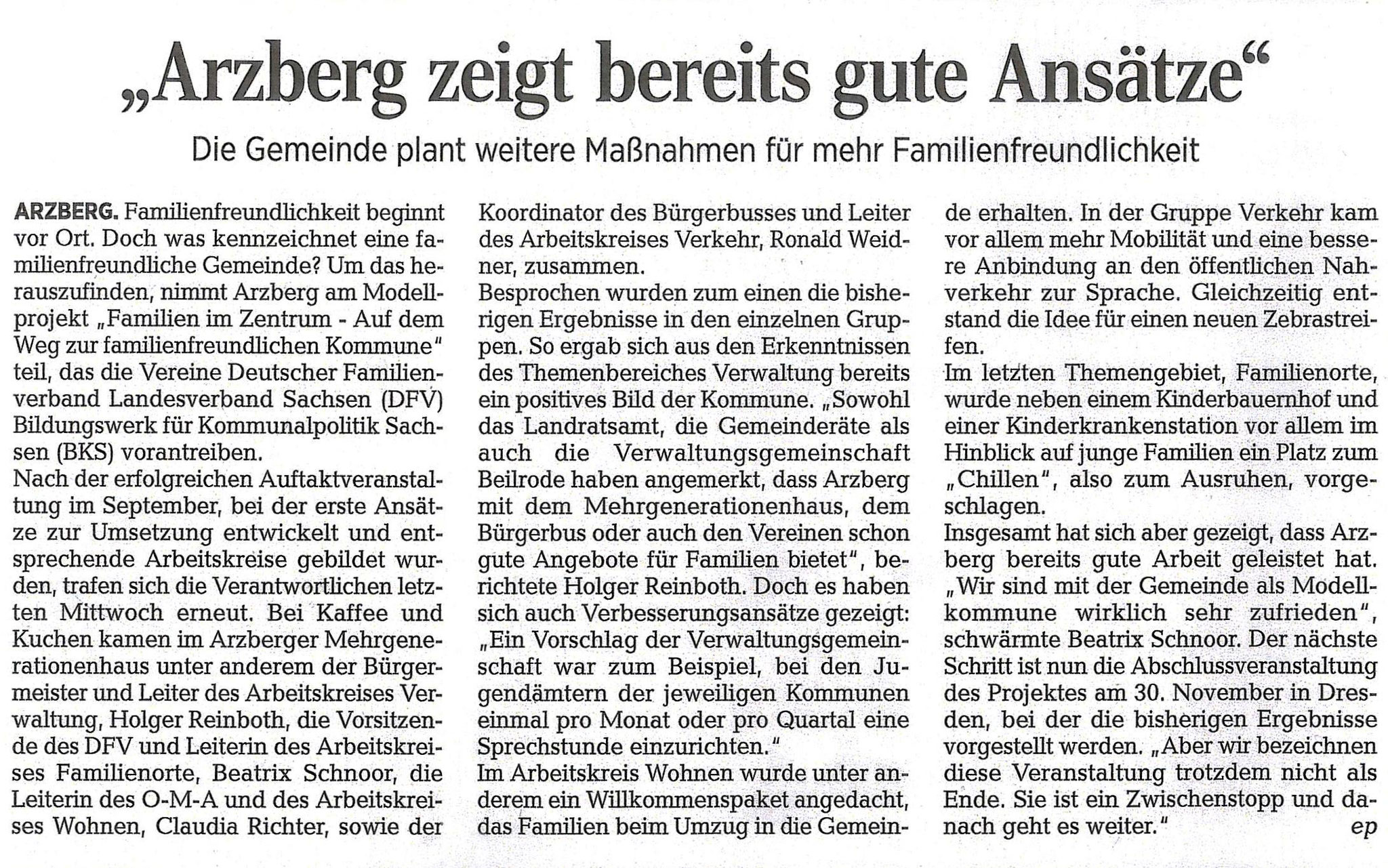 Artikel aus der Torgauer Zeitung, 23.11.2017