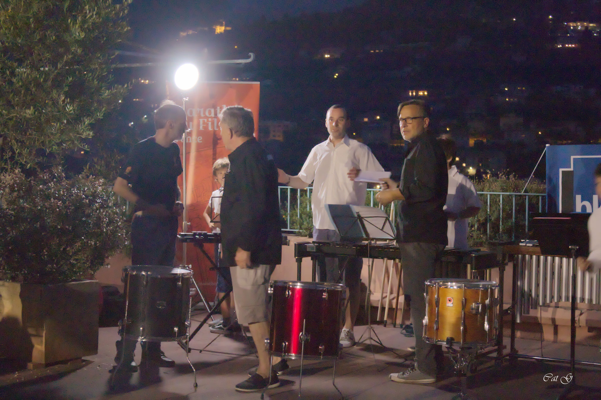 Frederic, Andre, Gregory (Professeur de percussion au concervatoire de Vence) et David