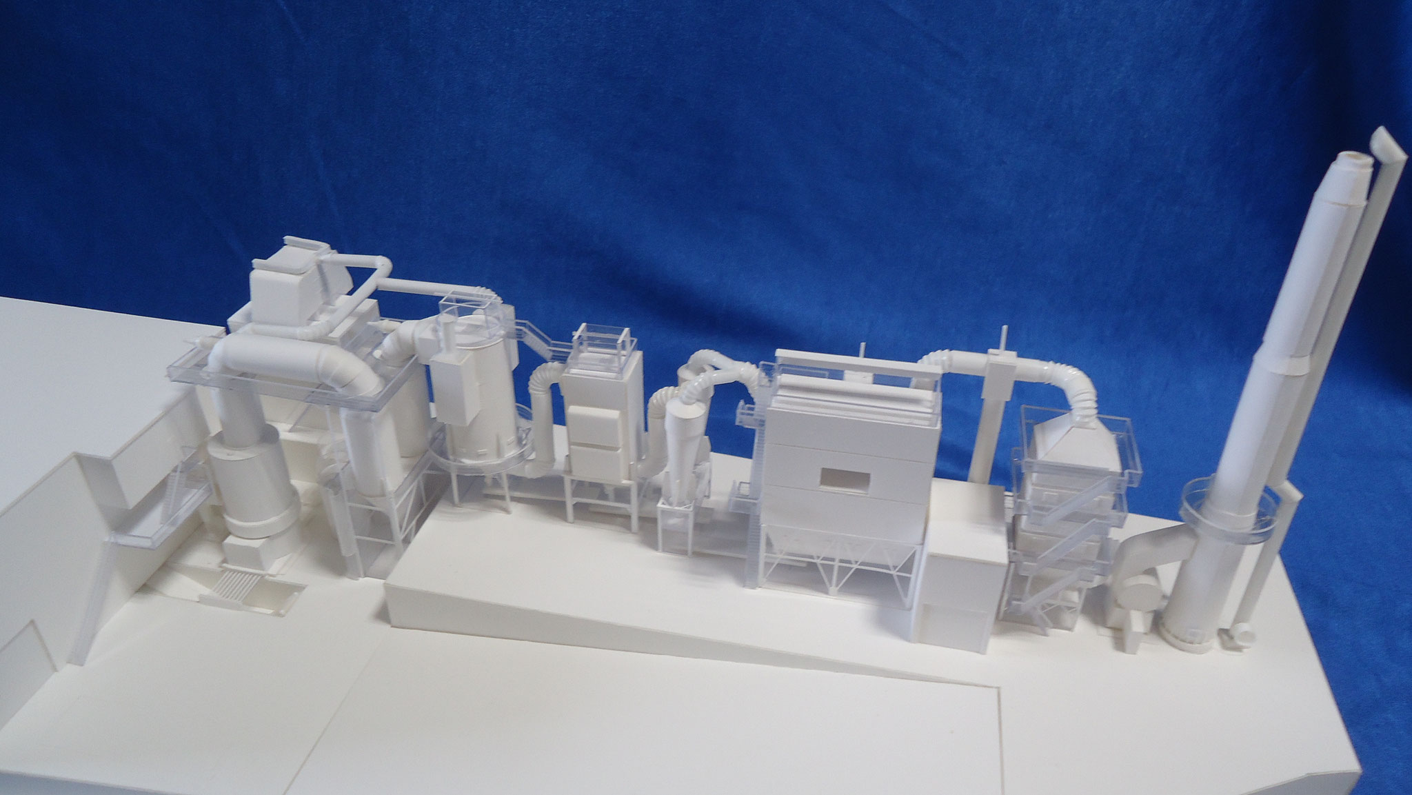 プラント　1/100白模型