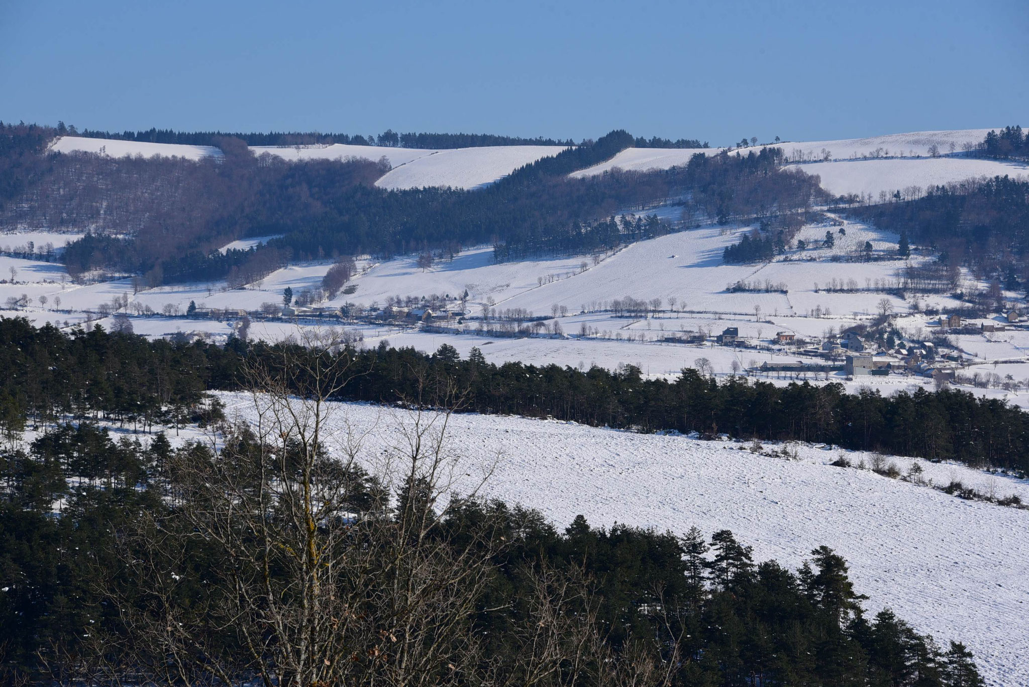 Crête l'hiver vue du Nord