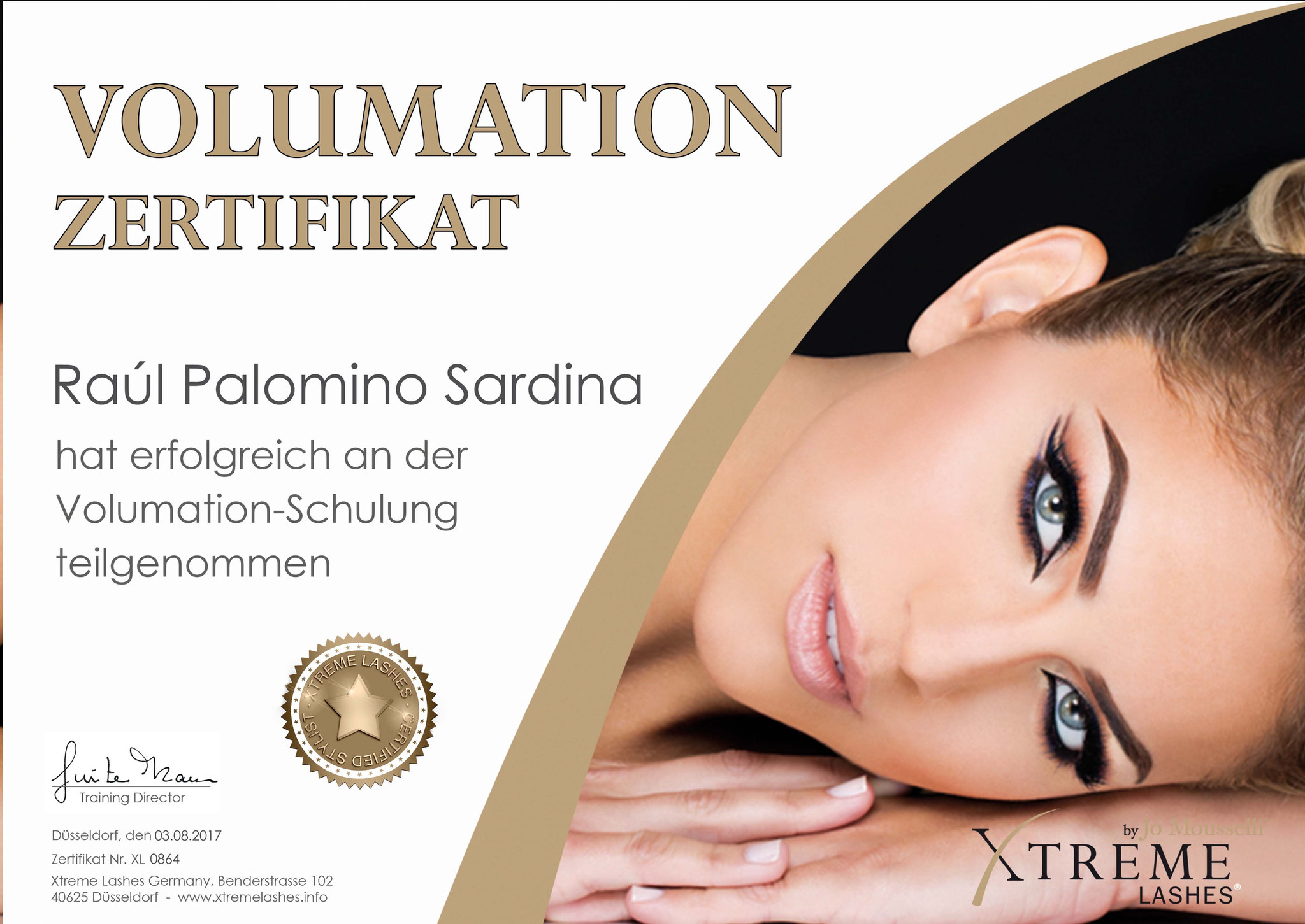 Xtreme Lashes® Zertifikat Volumation-Schulung