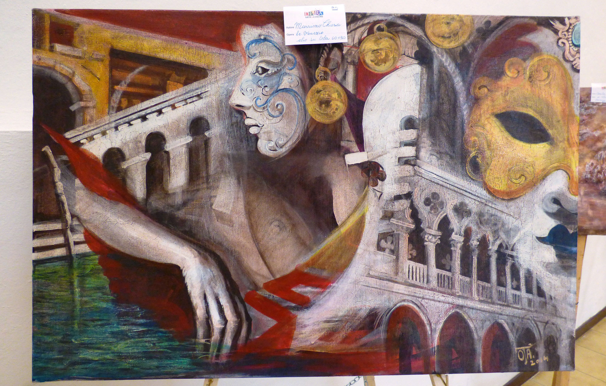 Massimo Chiesa le veneziane olio su tela 60x90