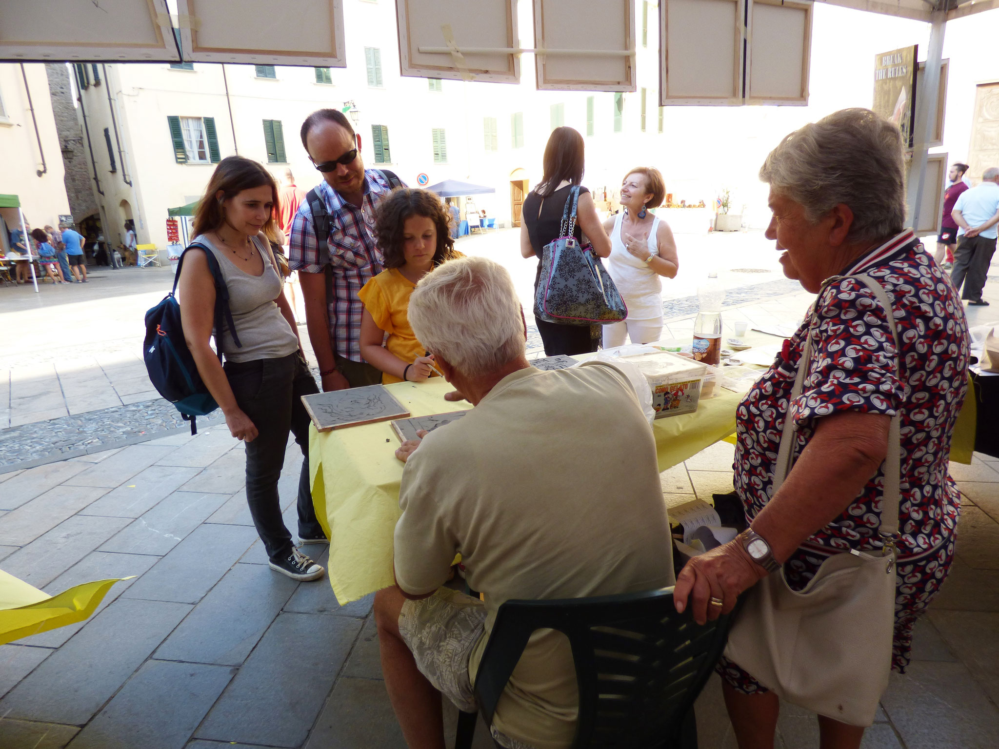 gli "Artigiani Creativi" di ArTre  Bobbio 14 agosto