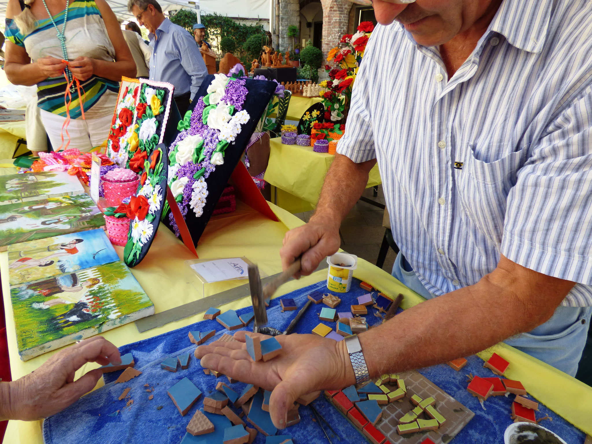 gli "Artigiani Creativi" di ArTre  Bobbio 14 agosto