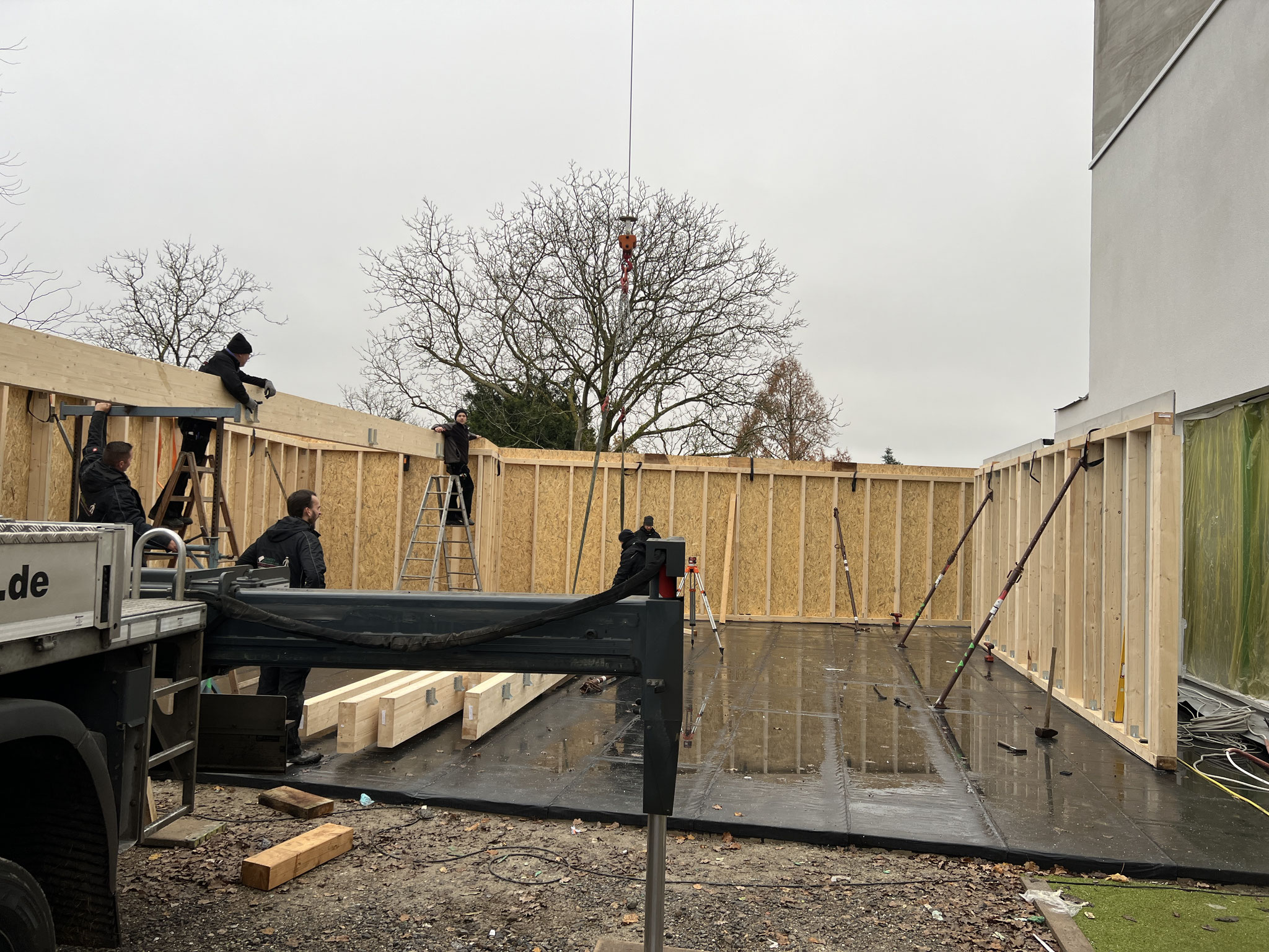 Hier entsteht ein Carport in Herdecke.